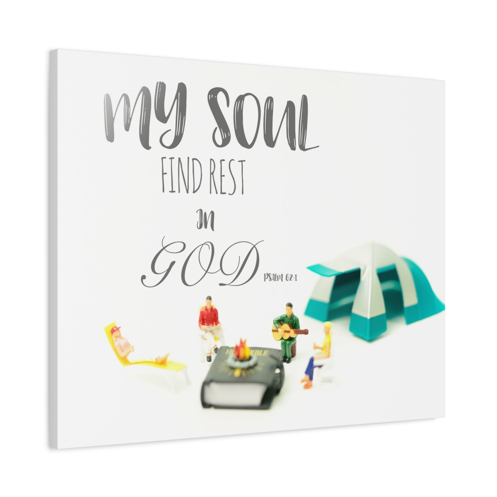 Scripture Walls Rest In God Psalm 62:1 Bible Verse Canvas Christian Wall Art Bible Verse Print Ready To Hang-Express Your Love Gifts