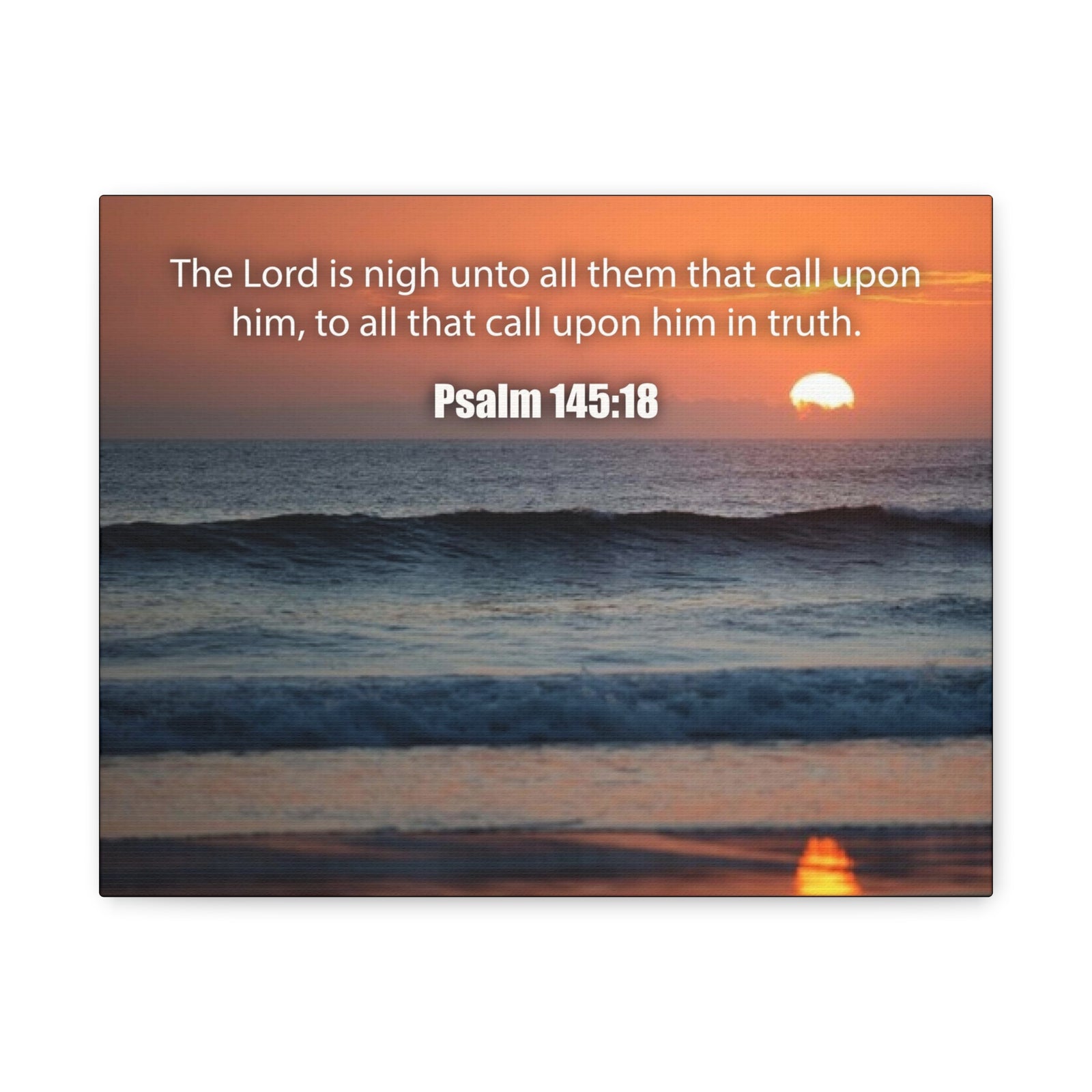Bible Verse Canvas The Lord is Nigh Psalm 145:18 Christian Home Decor Scripture Art-Express Your Love Gifts