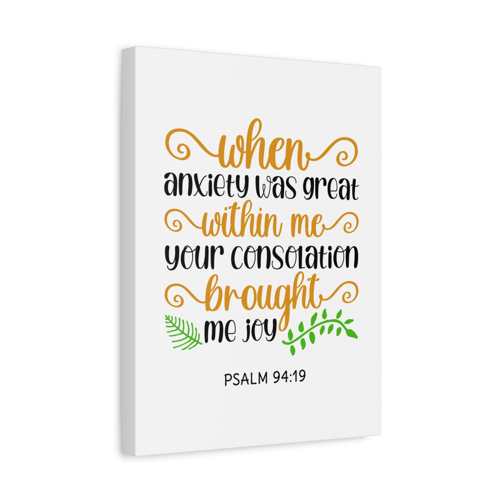 Scripture Canvas Within Me Psalm 94:19 Christian Wall Art Bible Verse Print Ready to Hang-Express Your Love Gifts