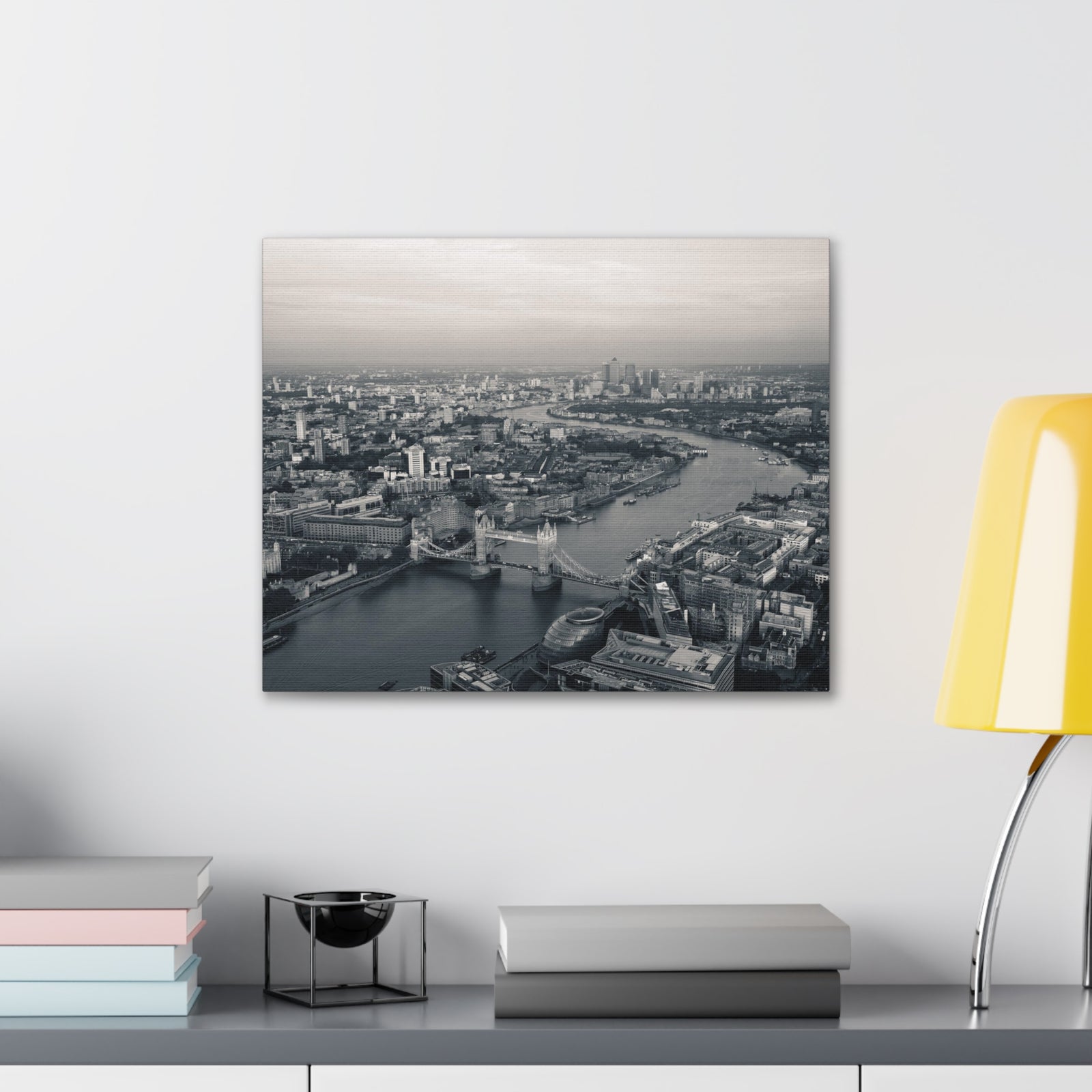 London Black And White Skyline Canvas Artwork High-Quality Breathtaking Stunning Cityscape for Home Decor Ready to Hang-Express Your Love Gifts
