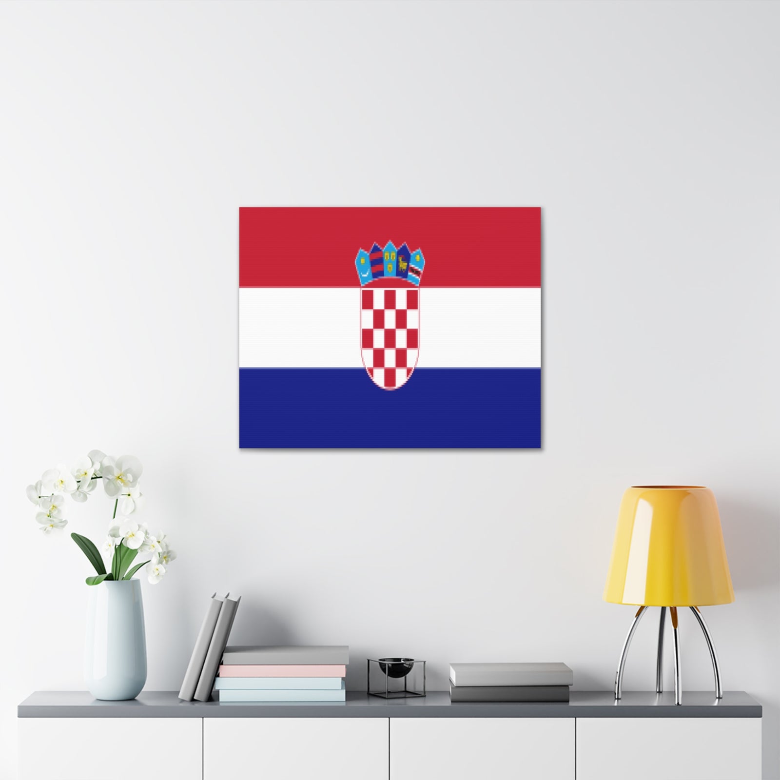 Croatia Country Flag Canvas Vibrant Wall Art Unframed Home Decor-Express Your Love Gifts