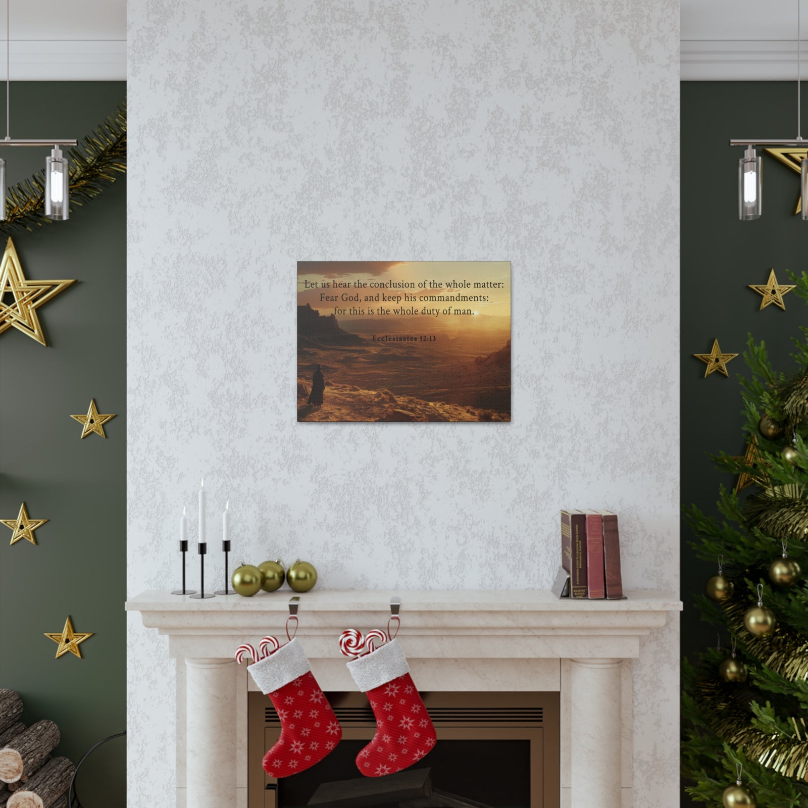 Scripture Walls Ecclesiastes 12:13 Bible Verse Canvas Christian Wall Art Ready to Hang Unframed-Express Your Love Gifts