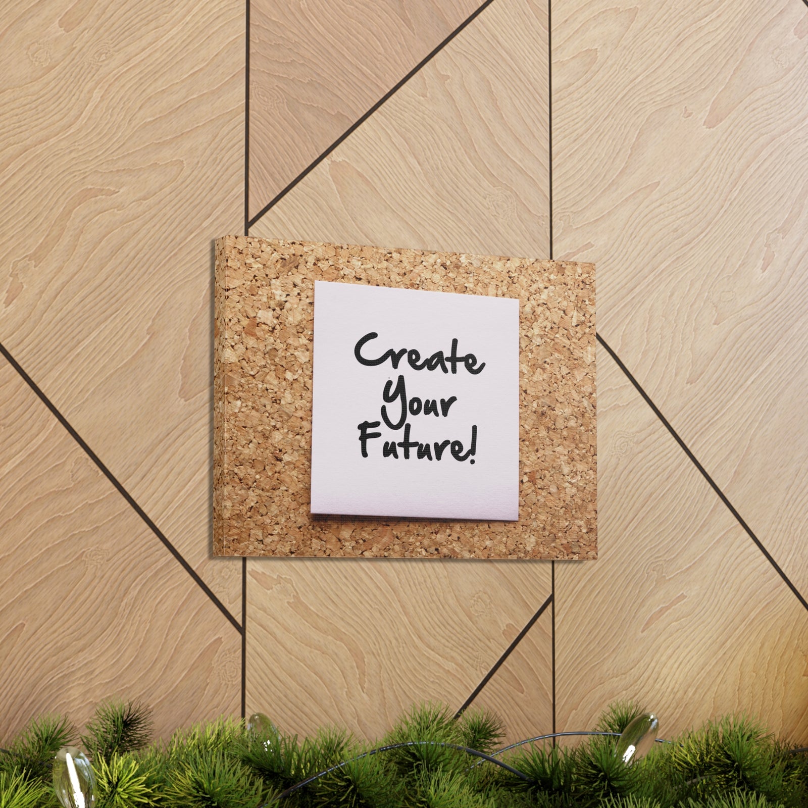 Inspirational Quote Canvas Create Your Future Motivational Print Ready to Hang Artwork-Express Your Love Gifts