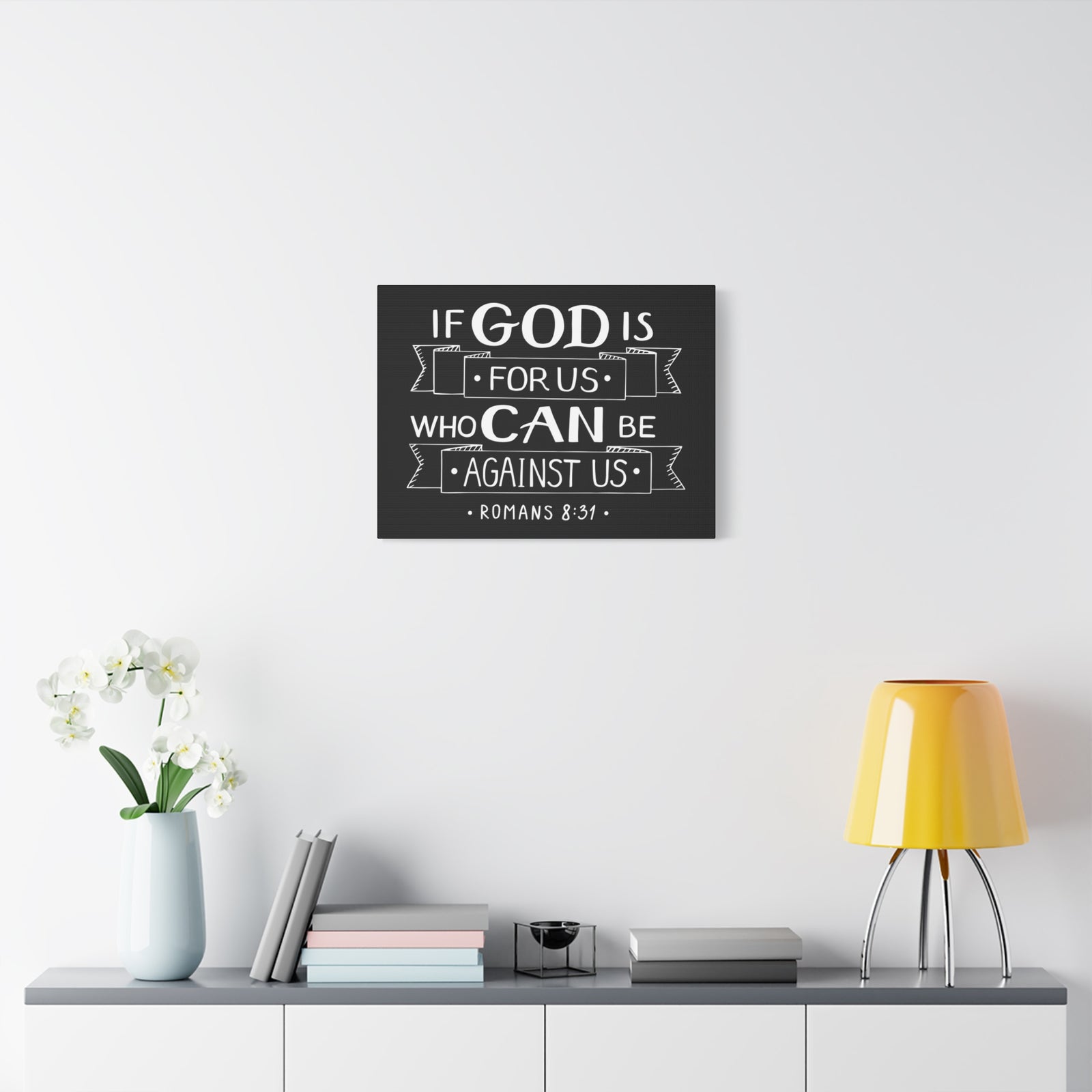 Scripture Canvas God For Us Matthew 6:33 Christian Wall Art Bible Verse Print Ready to Hang-Express Your Love Gifts