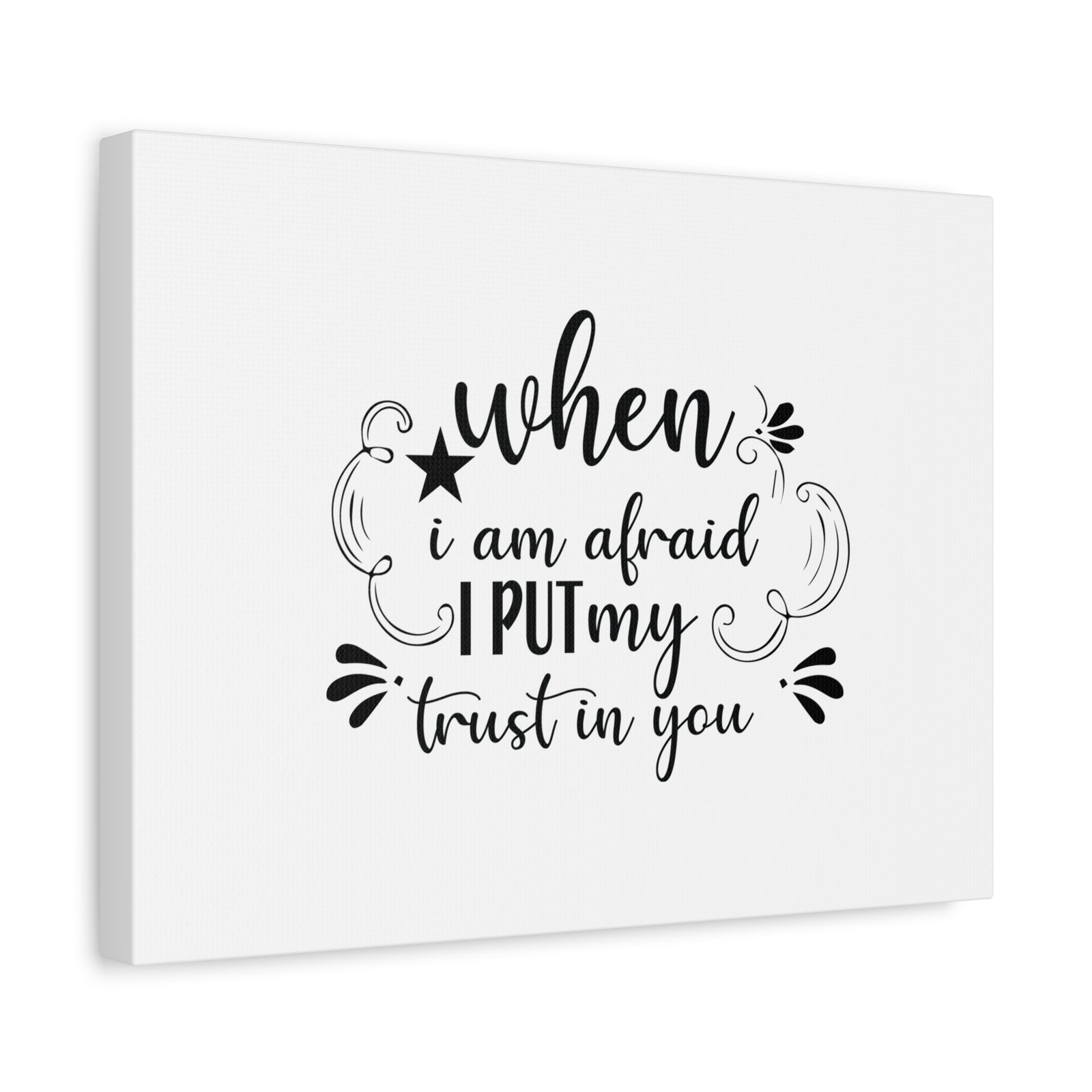 Scripture Canvas I Put My Trust In You Psalm 56:3 Christian Wall Art Bible Verse Print Ready to Hang-Express Your Love Gifts