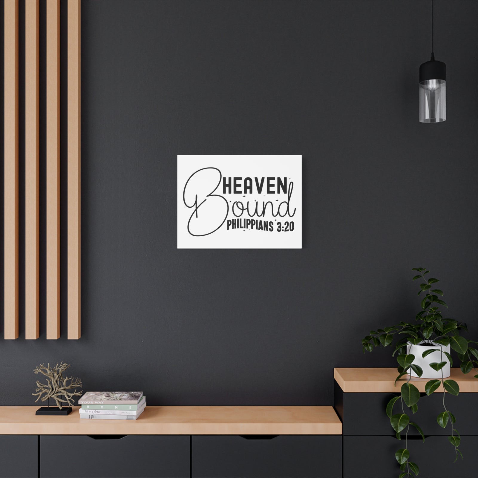 Scripture Walls Philippians 3:20 I am Heaven Bound Bible Verse Canvas Christian Wall Art Ready to Hang Unframed-Express Your Love Gifts