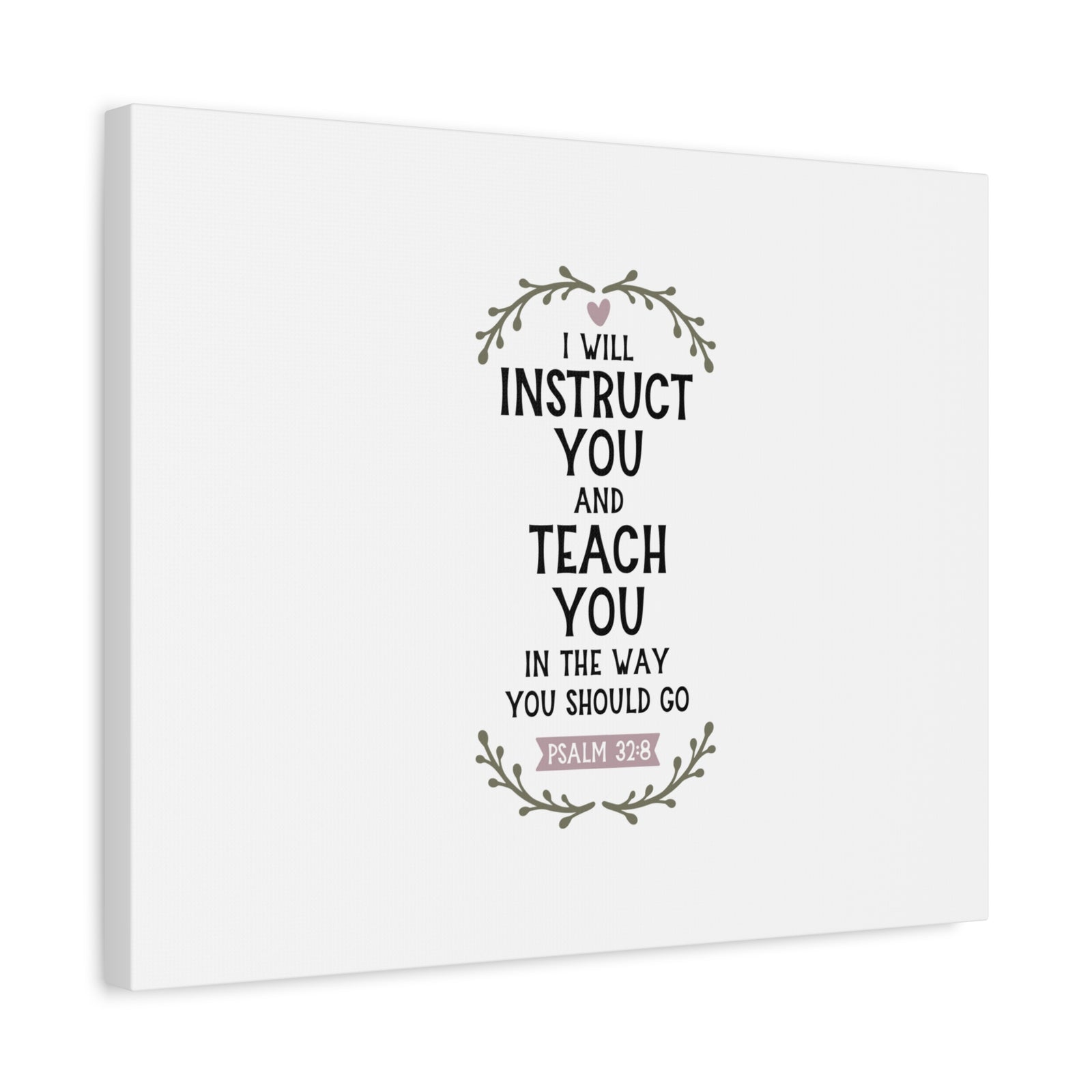 Scripture Canvas The Way You Should Go Psalm 32:8 Christian Wall Art Bible Verse Print Ready to Hang-Express Your Love Gifts