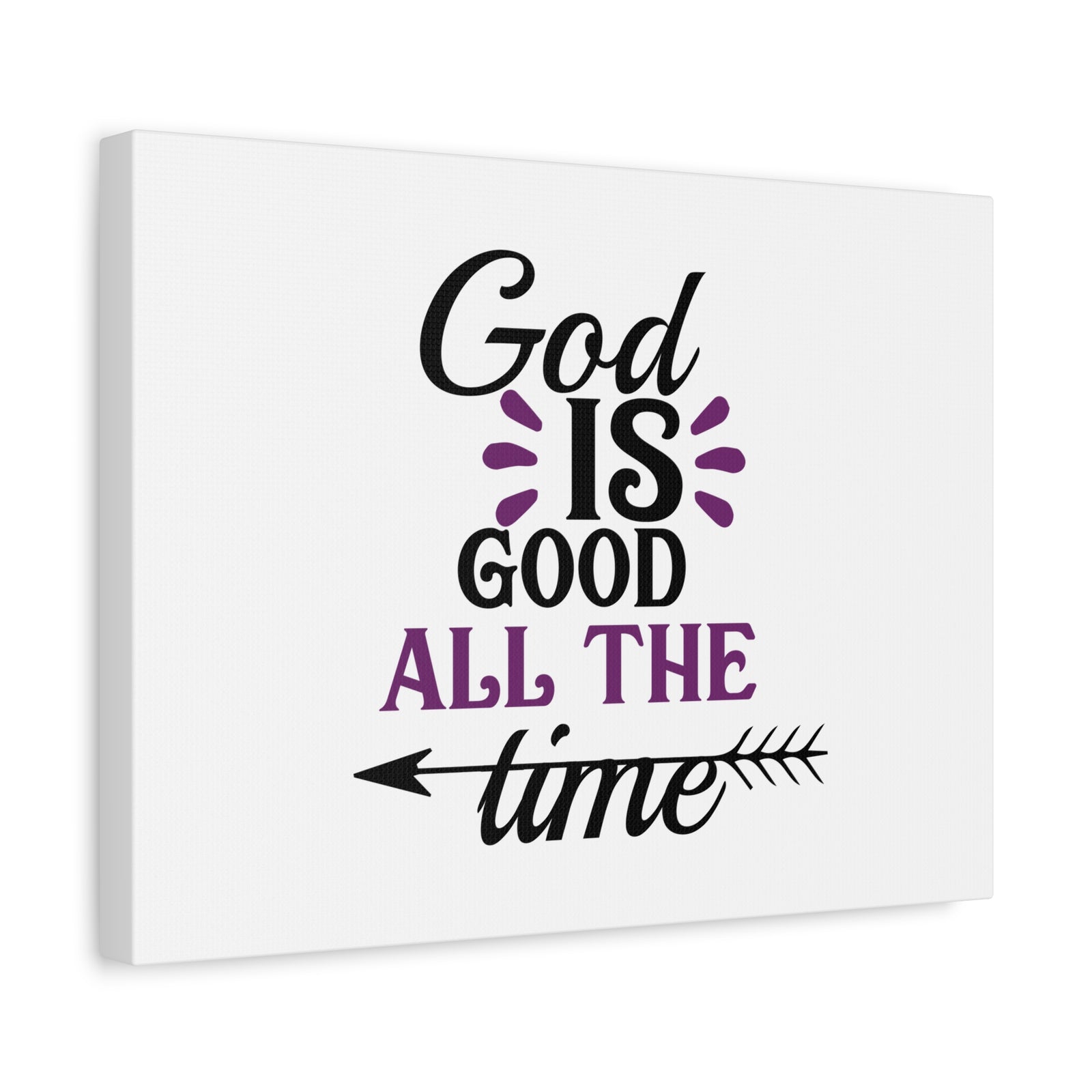 Scripture Canvas God Is Good All The Time Psalm 100:5 Christian Wall Art Bible Verse Print Ready to Hang-Express Your Love Gifts