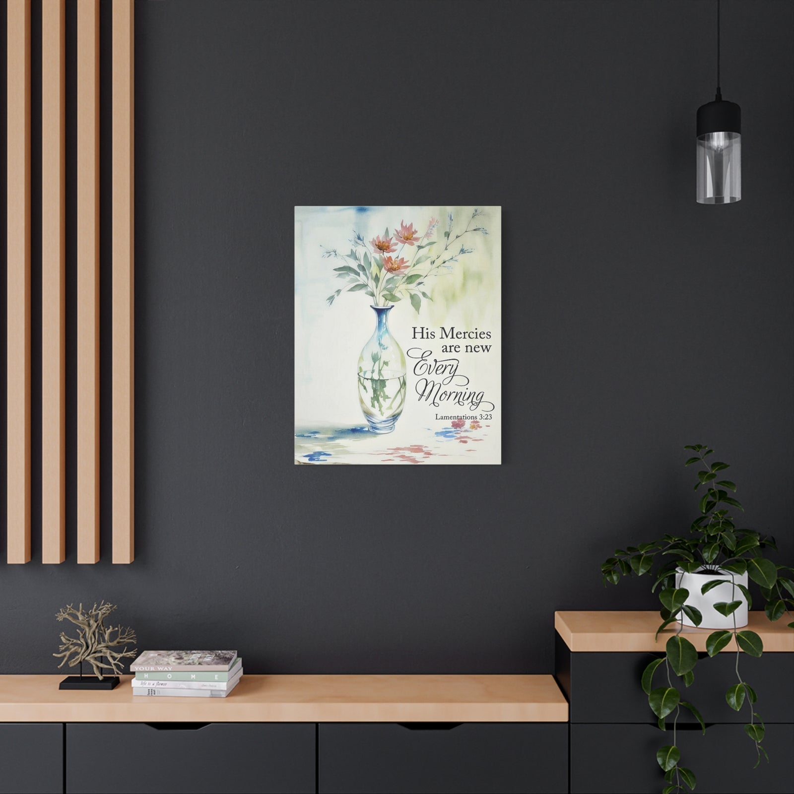 Scripture Walls Lamentations 3:23 Every Morning Bible Verse Canvas Christian Wall Art Ready to Hang Unframed-Express Your Love Gifts