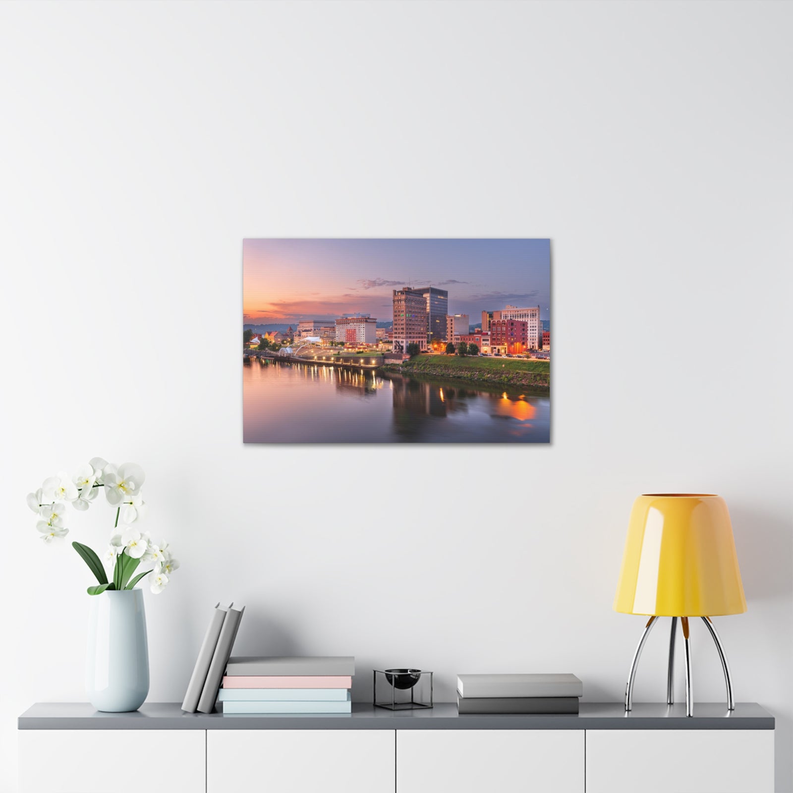Charleston Night Skyline Canvas Artwork High-Quality Breathtaking Stunning Cityscape for Home Decor Ready to Hang-Express Your Love Gifts