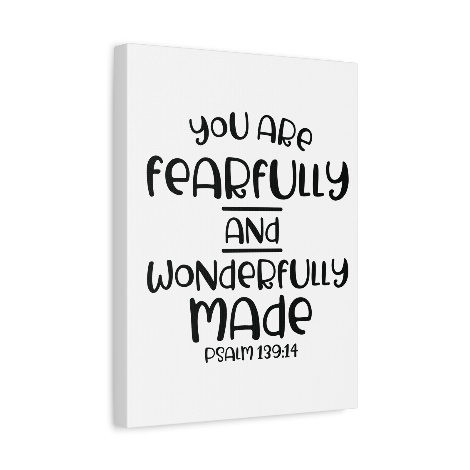 Scripture Canvas You Are Fearfully Psalm 139:14 Christian Wall Art Bible Verse Print Ready to Hang-Express Your Love Gifts