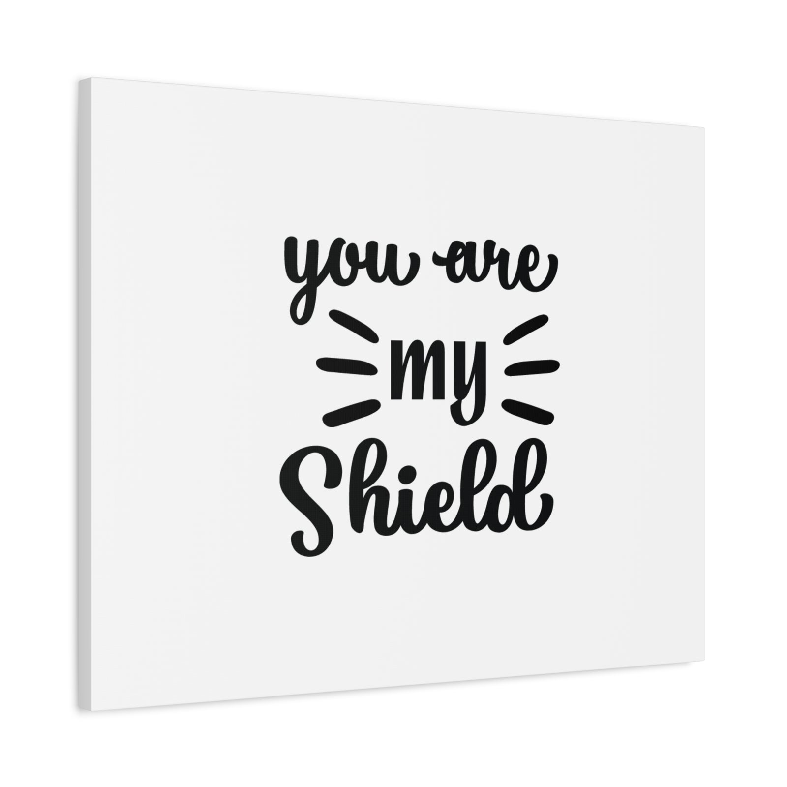 Scripture Canvas You Are My Shield Psalm 7:10 Christian Wall Art Bible Verse Print Ready to Hang-Express Your Love Gifts