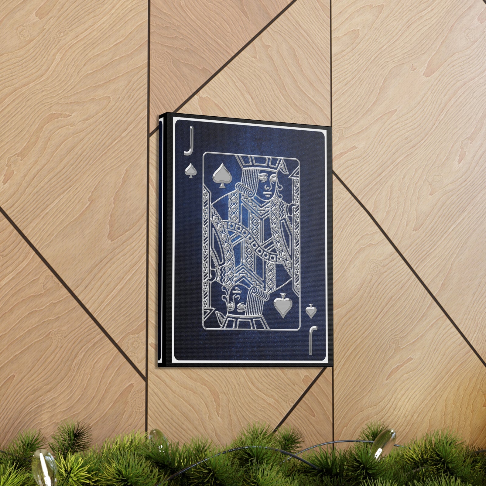 Jack Of Spades Space Background Playing Card Canvas Wall Art for Home Decor Ready-to-Hang-Express Your Love Gifts