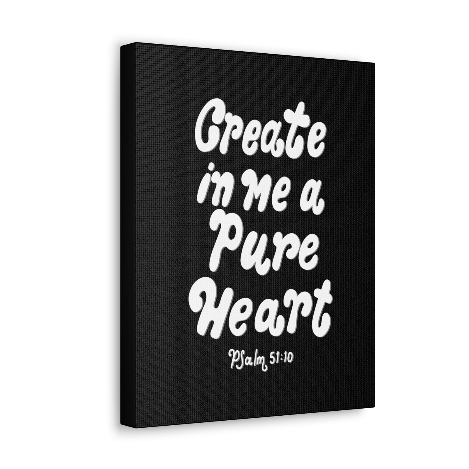 Scripture Walls Create In Me Psalm 51:10 Bible Verse Canvas Christian Wall Art Ready to Hang-Express Your Love Gifts