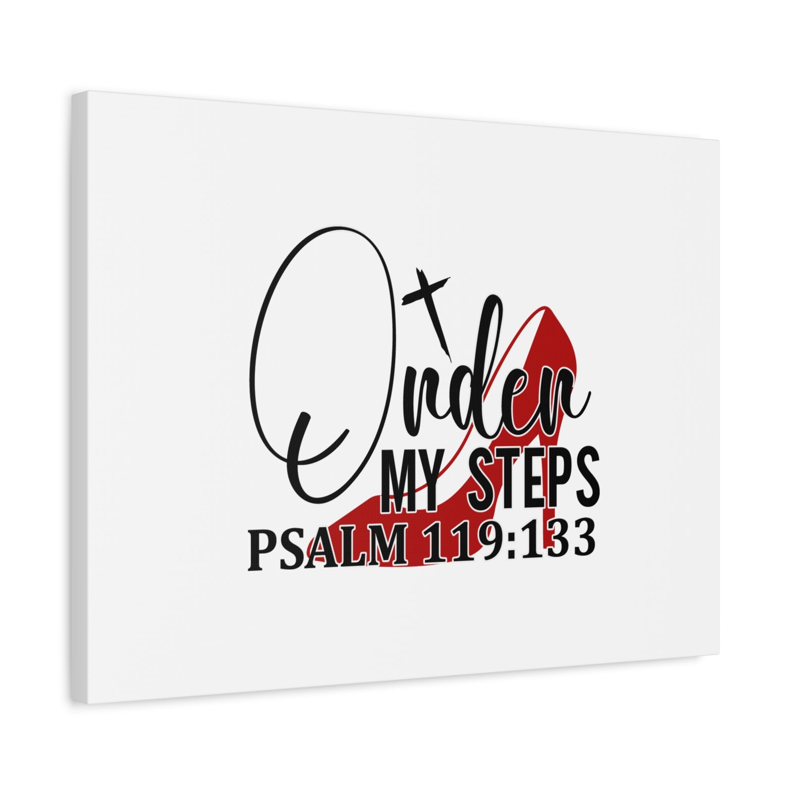Scripture Canvas My Steps Psalm 119:133 Christian Wall Art Bible Verse Print Ready to Hang-Express Your Love Gifts