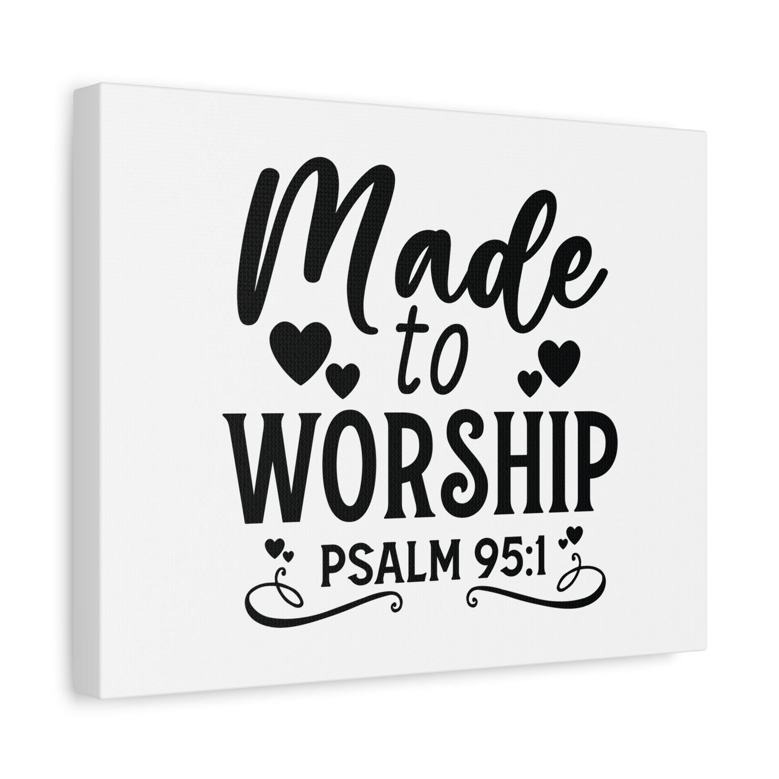 Scripture Walls Worship Psalm 95:1 Hearts Bible Verse Canvas Christian Wall Art Ready to Hang-Express Your Love Gifts