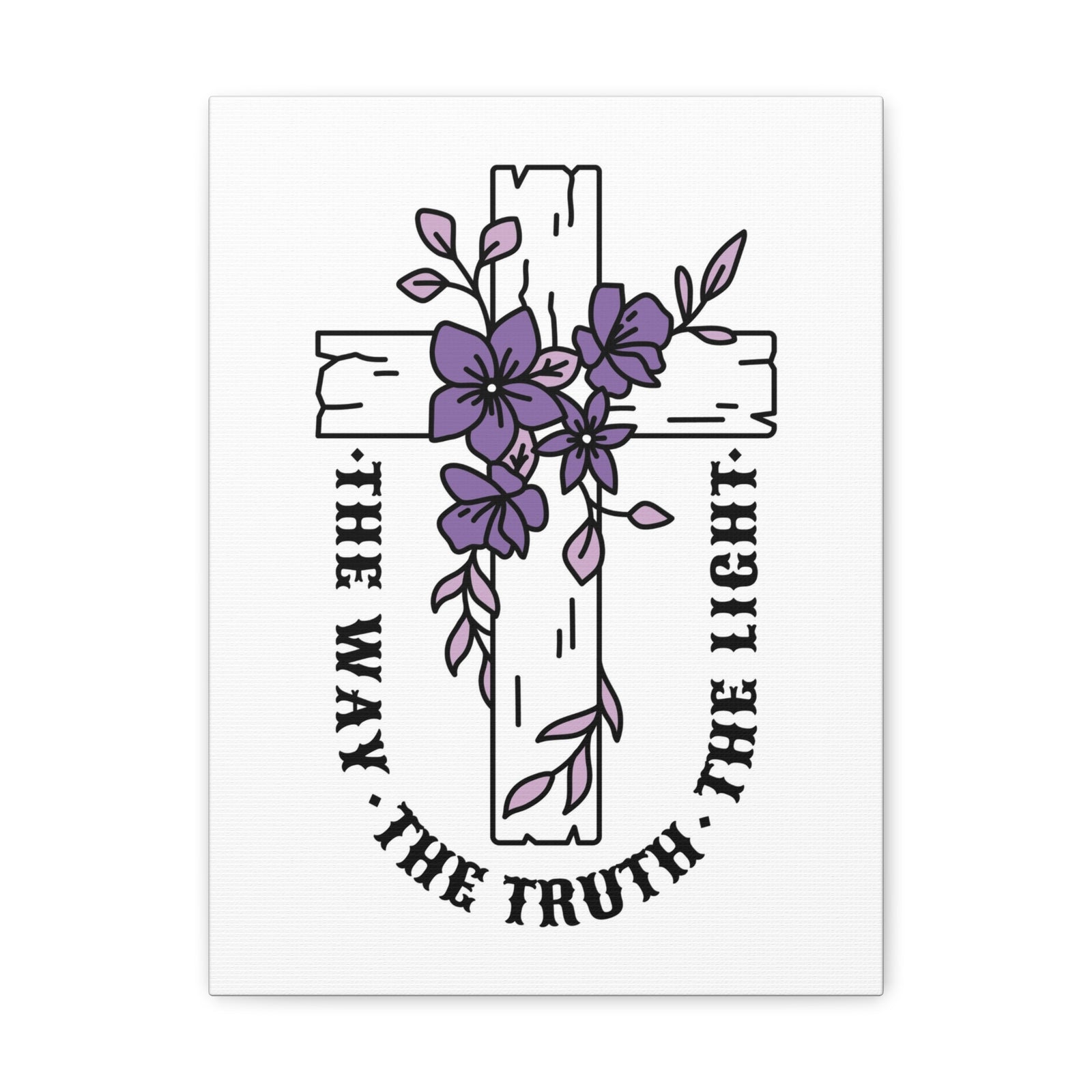 Scripture Walls John 14:6 Way Truth Life Bible Verse Canvas Christian Wall Art Ready to Hang Unframed-Express Your Love Gifts