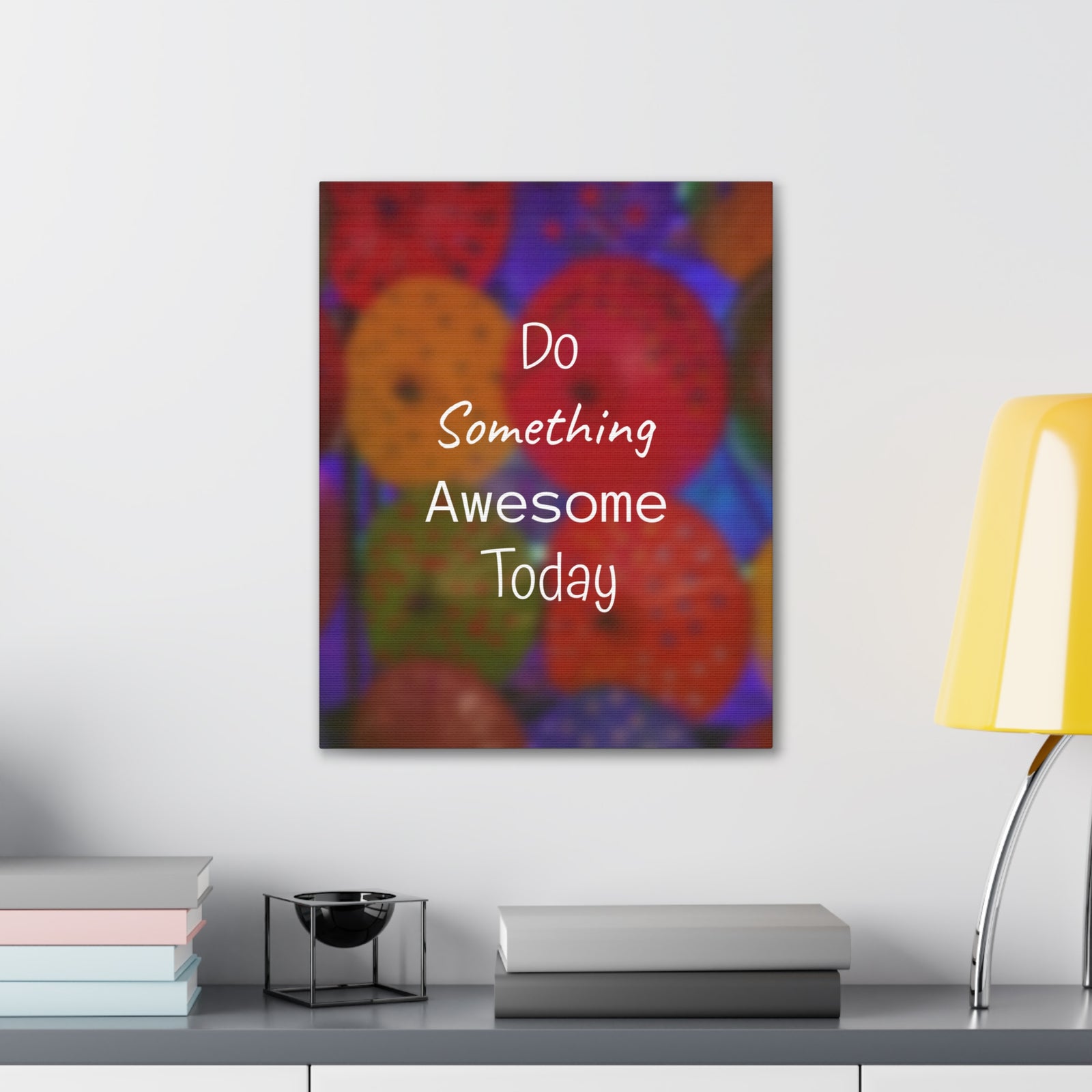 Inspirational Quote Canvas Do Something Awesome Today Motivational Print Ready to Hang Artwork-Express Your Love Gifts
