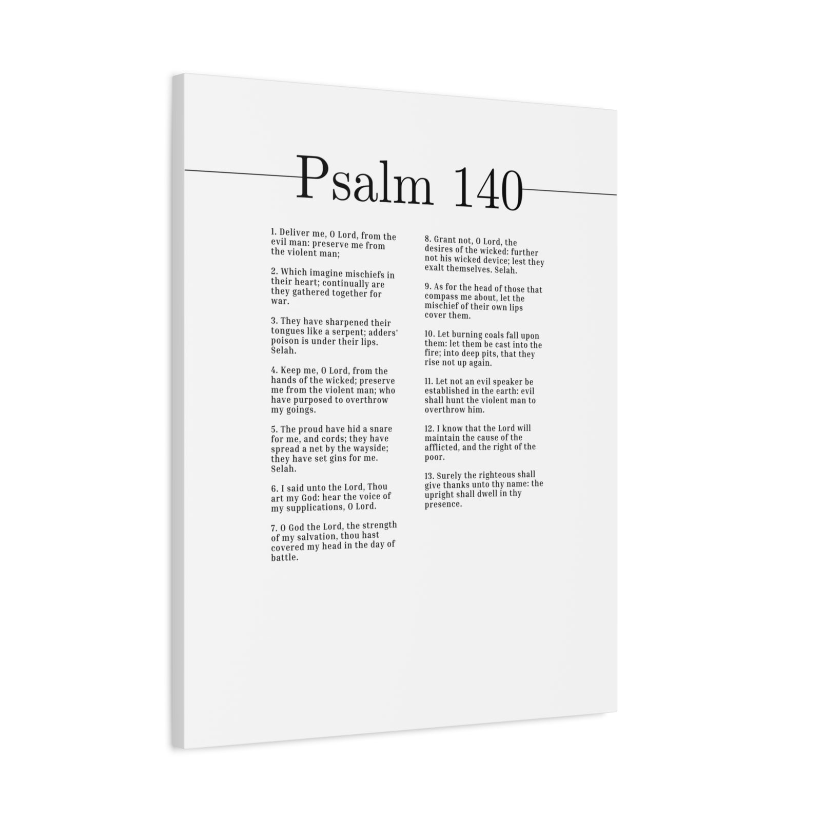 Scripture Canvas Keep Me, O Lord Psalm 140 Christian Wall Art Bible Verse Print Ready to Hang-Express Your Love Gifts