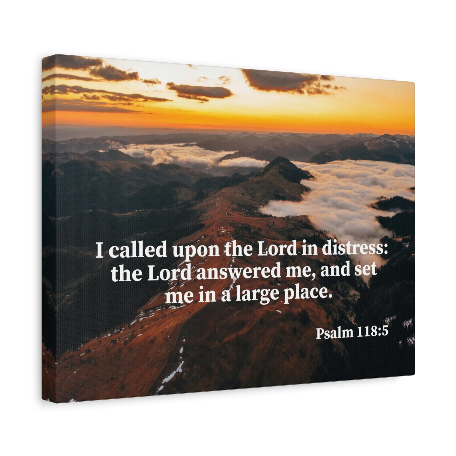 Bible Verse Canvas Called on the Lord Psalm 118:5 Wall Art Christian Home Decor-Express Your Love Gifts