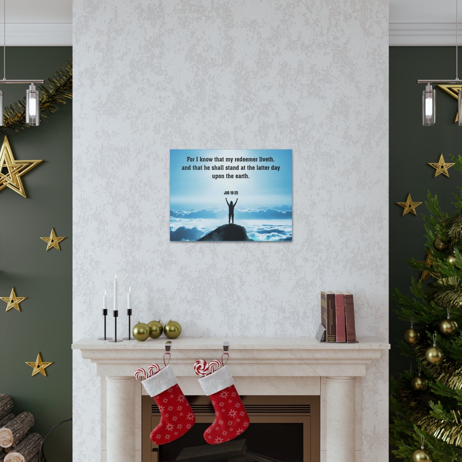 Scripture Walls For I Know Job 19:25 Christian Wall Art Print Ready to Hang Unframed-Express Your Love Gifts