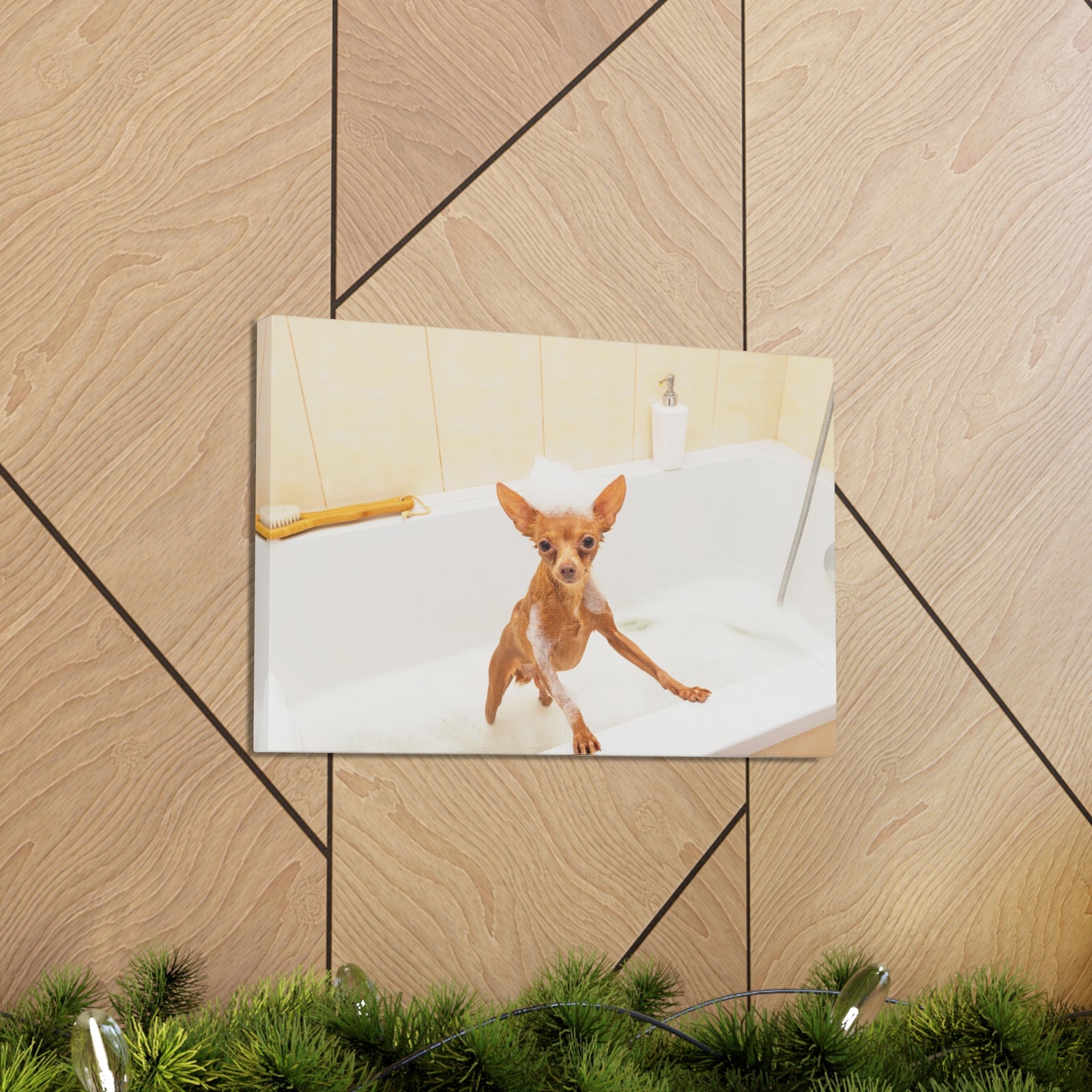 Cute Russkiy Toy Bath Canvas Wall Art for Home Decor Ready-to-Hang-Express Your Love Gifts