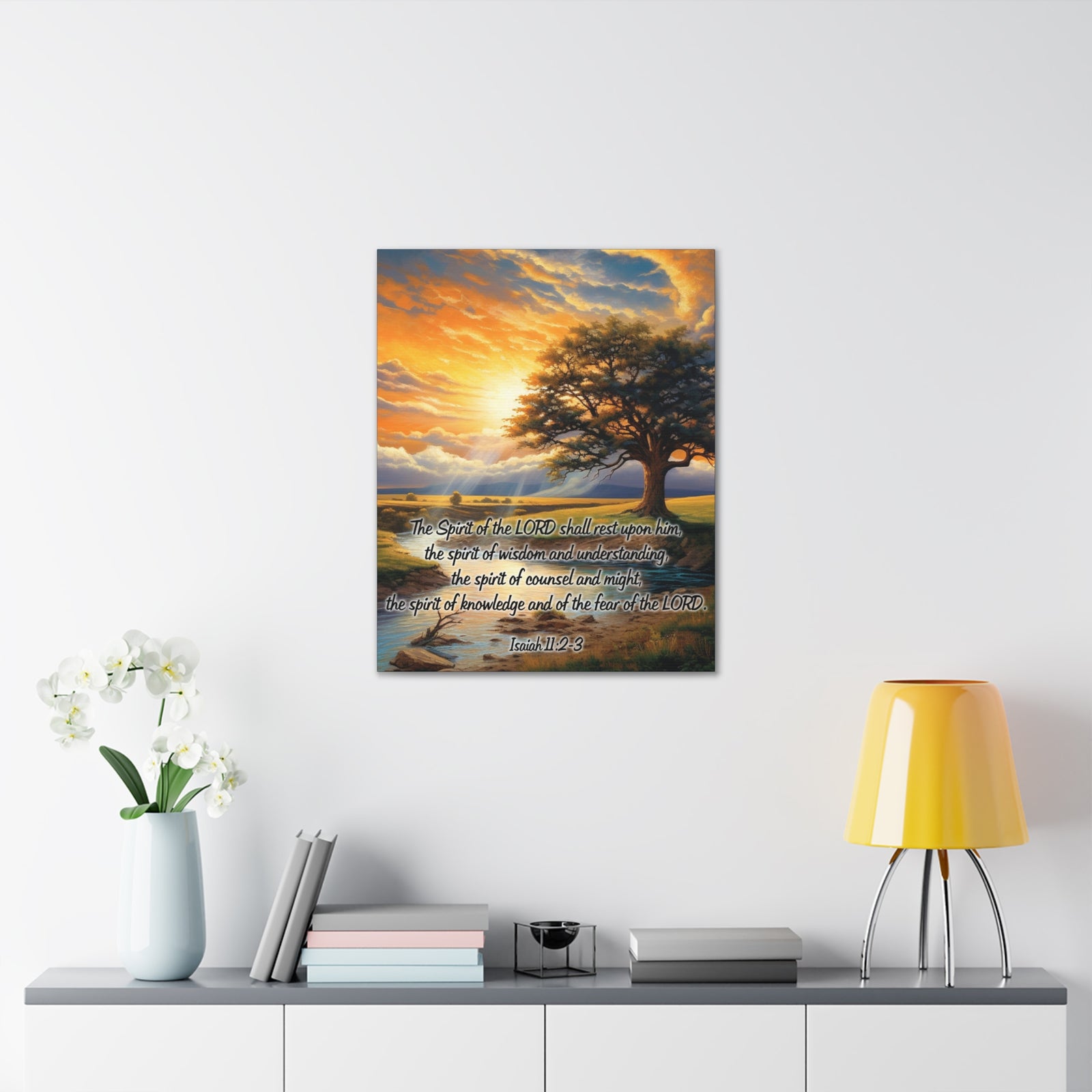 Scripture Walls Spirit of the LORD Isaiah 11:2 KJV Christian Wall Art Print Ready to Hang Unframed-Express Your Love Gifts