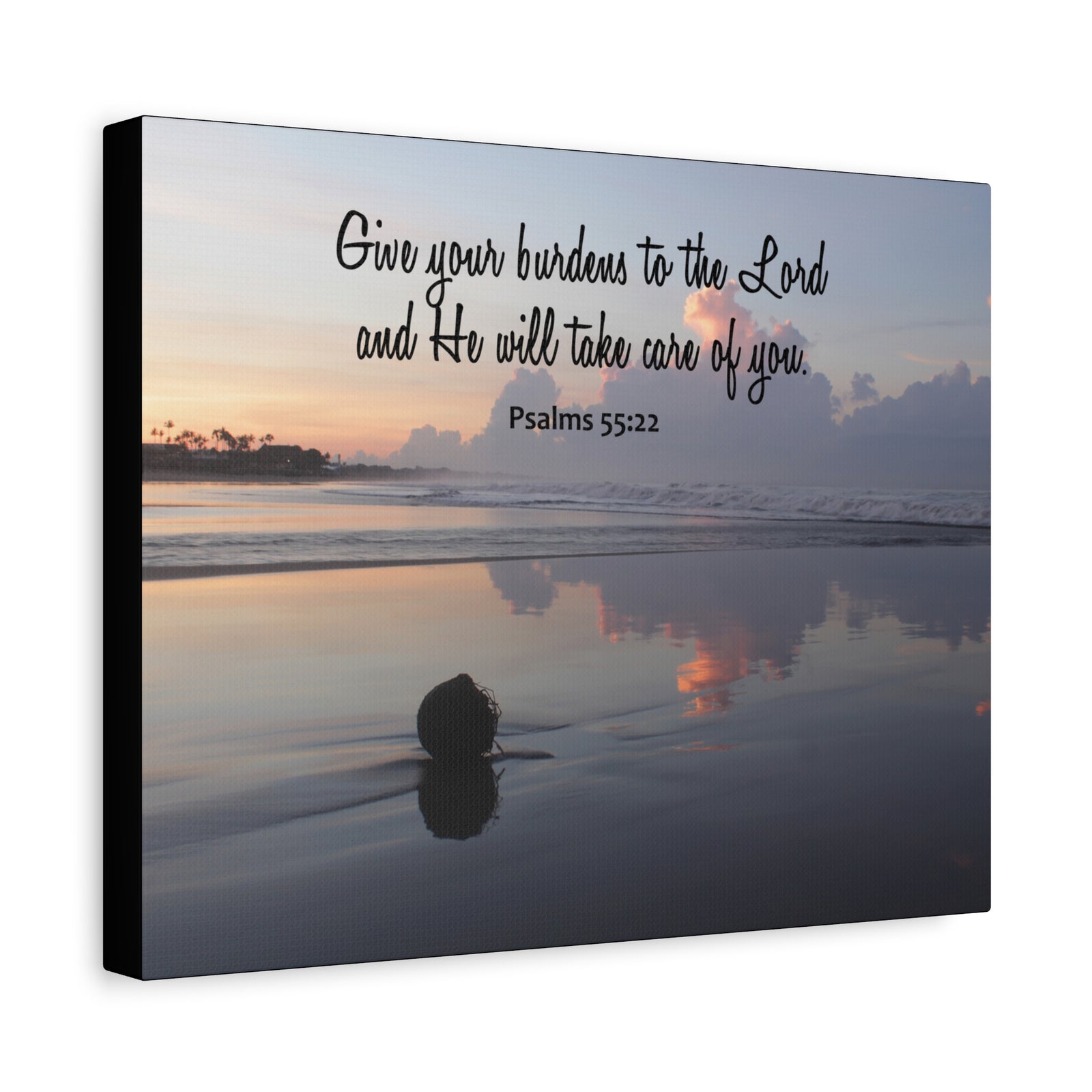 Scripture Walls Care Of You Psalms 55:22 Bible Verse Canvas Christian Wall Art Ready to Hang-Express Your Love Gifts