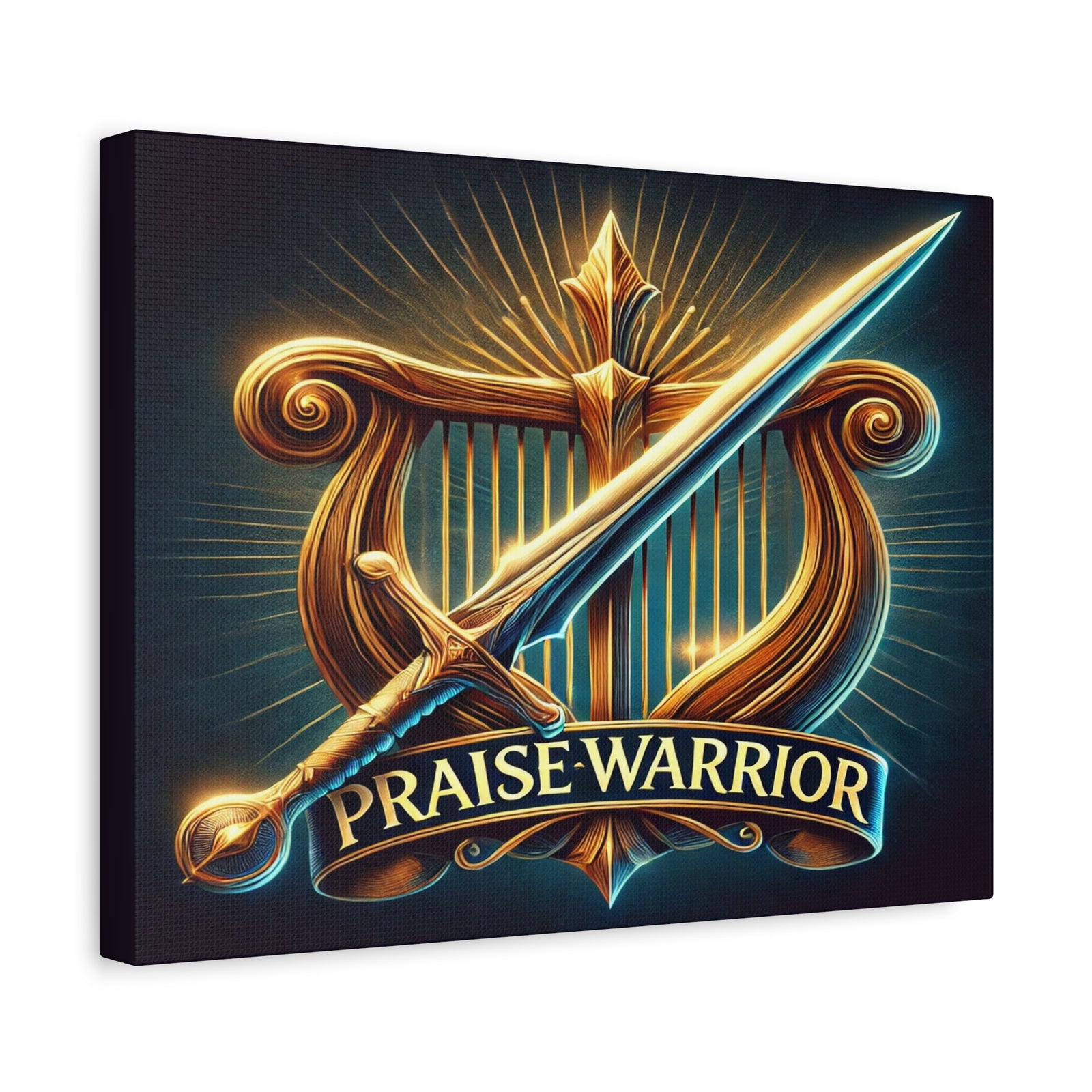Scripture Walls Praise Warrior Psalm 149 Bible Verse Canvas Christian Wall Art Ready to Hang Unframed-Express Your Love Gifts