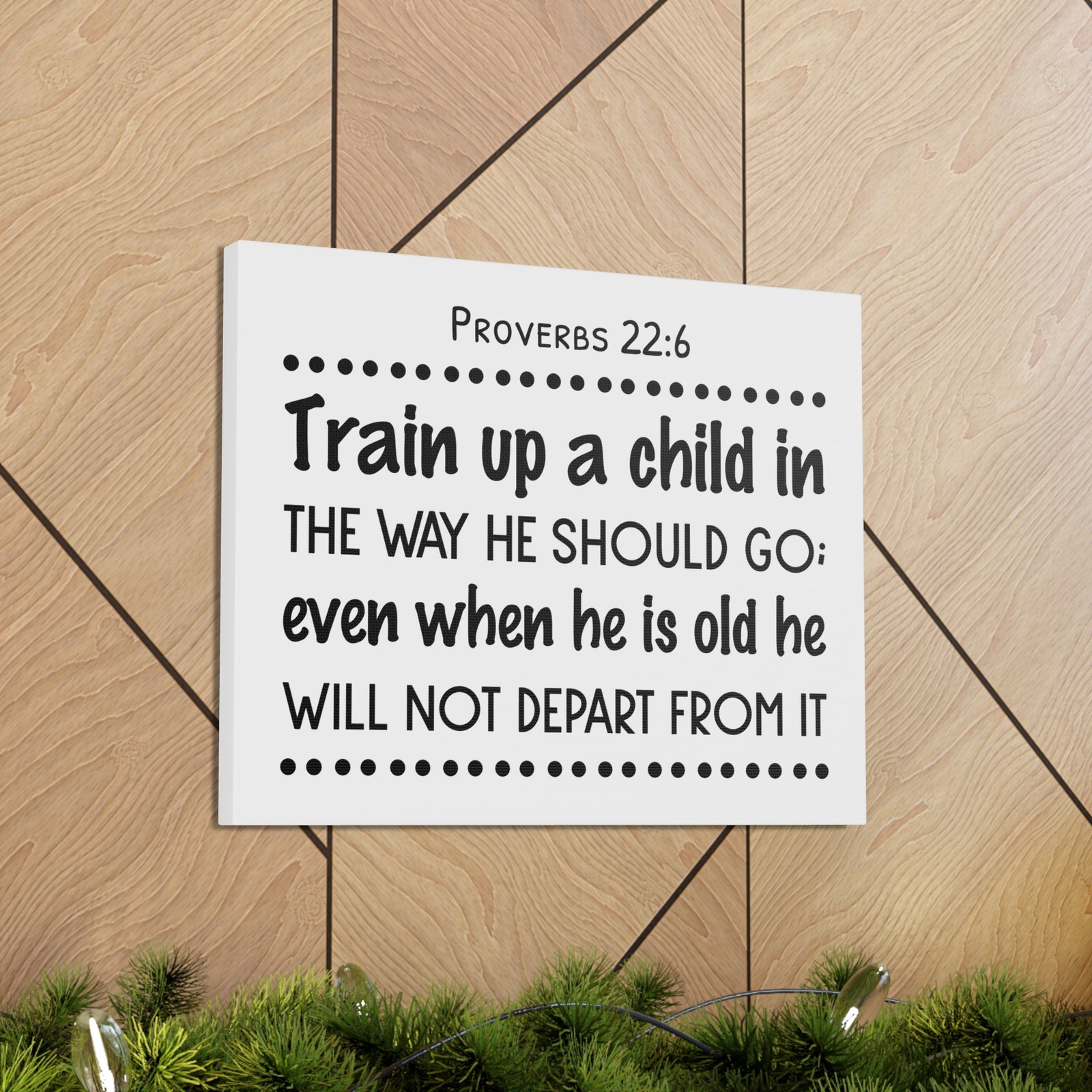 Scripture Walls Train Up A Child In Proverbs 22:6 Bible Verse Canvas Christian Wall Art Ready To Hang-Express Your Love Gifts