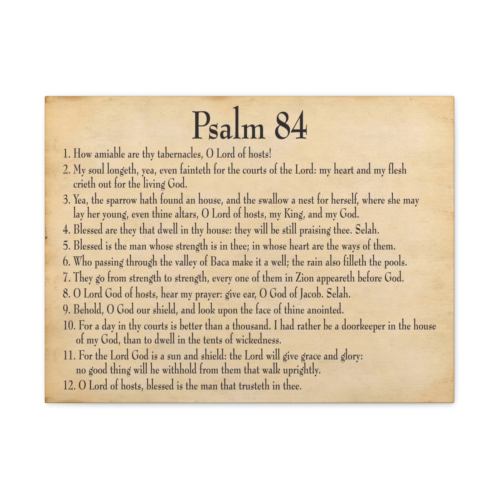 Scripture Walls Dwelling In God's Presence Psalm 84:4 Christian Wall Art Bible Verse Print Ready to Hang-Express Your Love Gifts