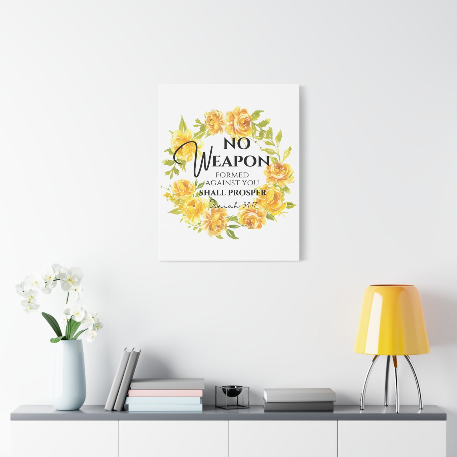 Scripture Walls Isaiah 54:17 No Weapon Bible Verse Canvas Christian Wall Art Ready to Hang Unframed-Express Your Love Gifts