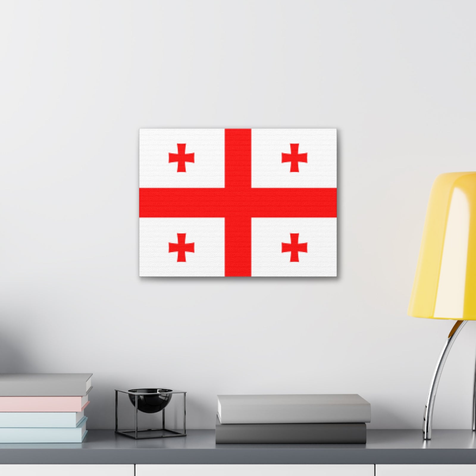 Georgia Country Flag Canvas Vibrant Wall Art Unframed Home Decor-Express Your Love Gifts