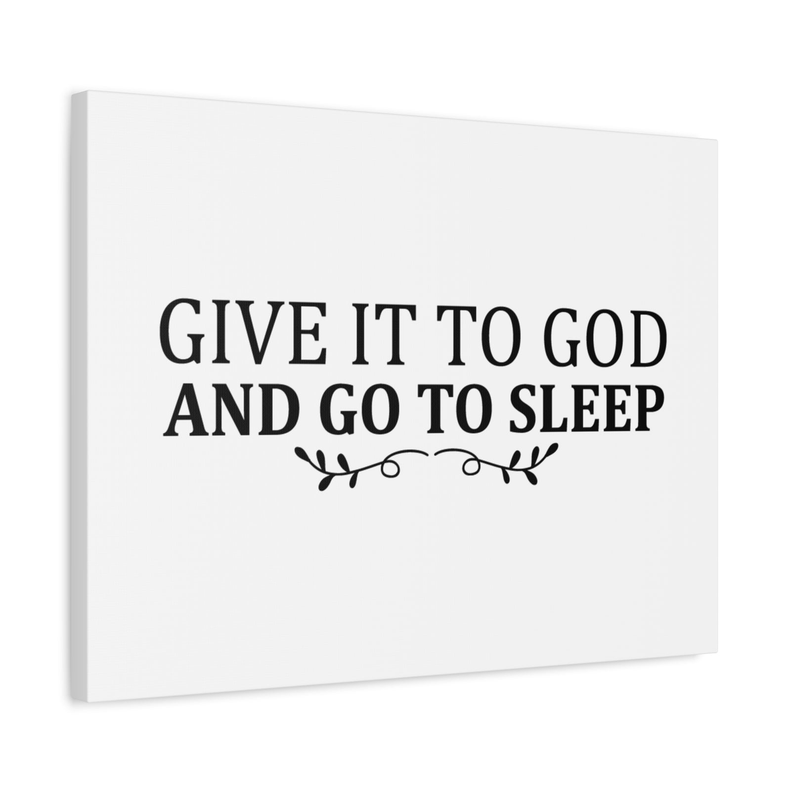 Scripture Canvas Give It To God And Sleep Psalm 55:22 Christian Wall Art Bible Verse Print Ready to Hang-Express Your Love Gifts