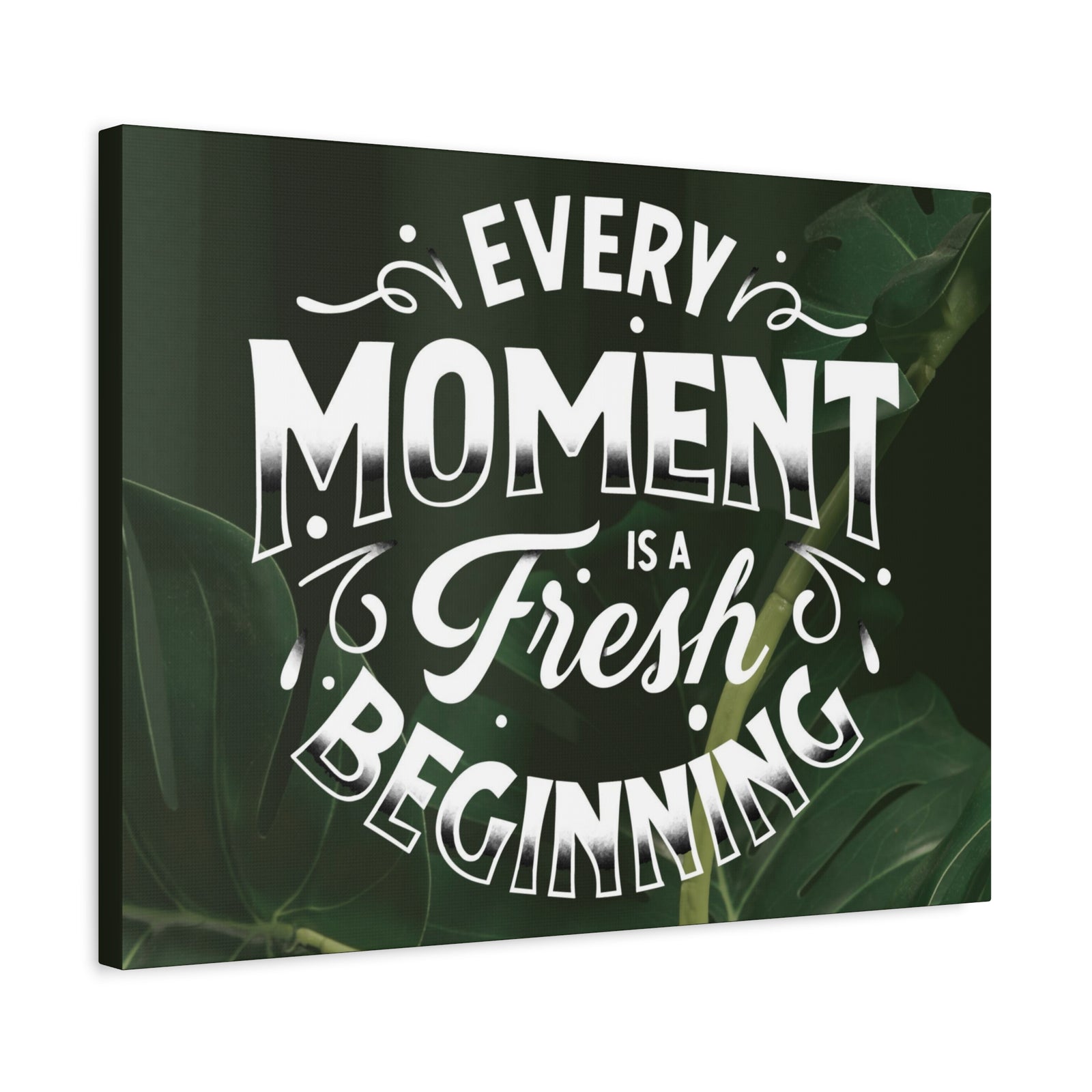 Inspirational Quote Canvas Fresh Beginning Wall Art Motivational Motto Inspiring Prints Artwork Decor Ready to Hang-Express Your Love Gifts