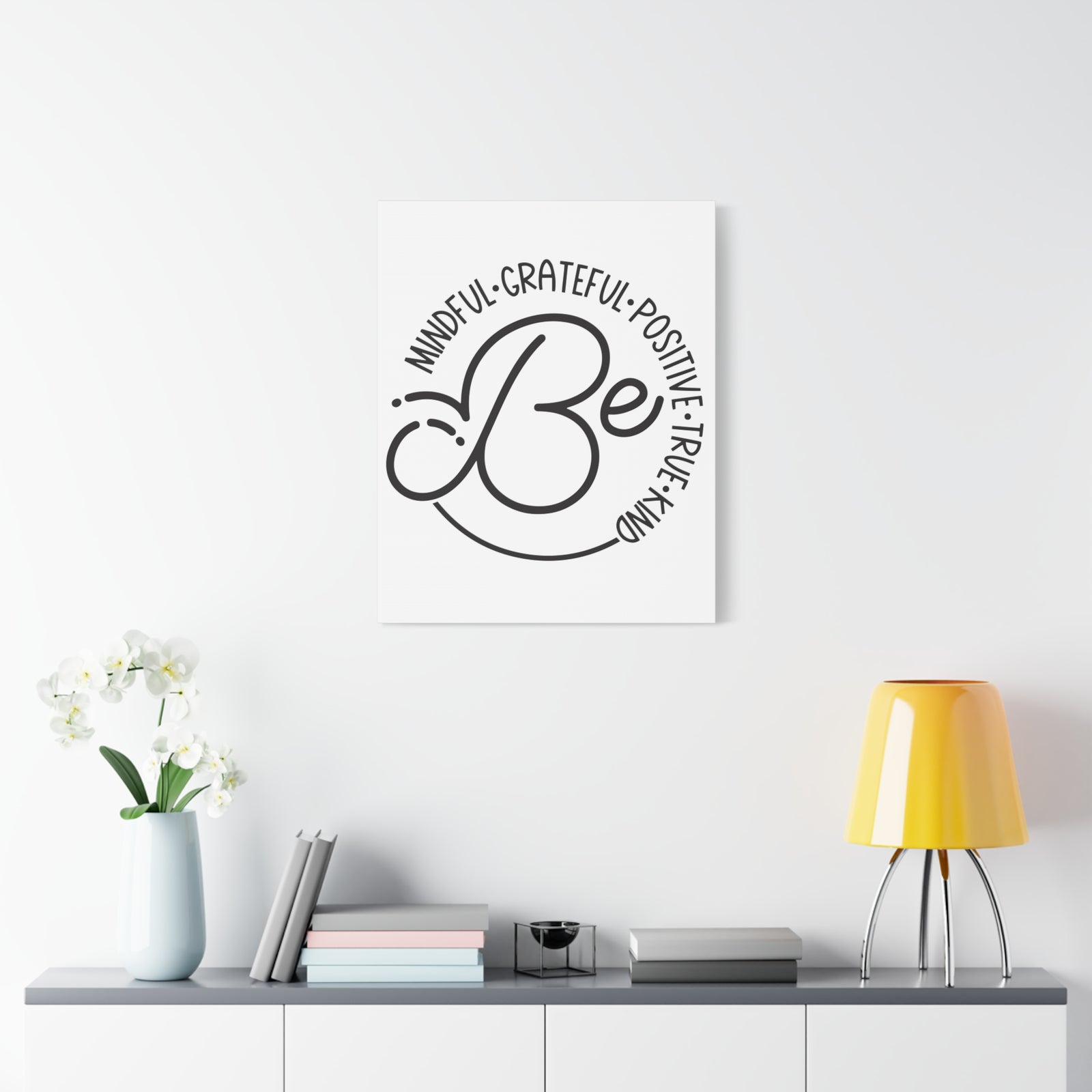 Inspirational Wall Art Mindful Grateful Positive Motivation Wall Decor for Home Office Gym Inspiring Success Quote Print Ready to Hang-Express Your Love Gifts