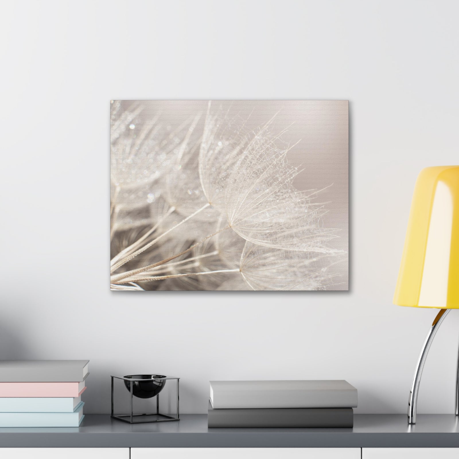 Soft Focus Dandelion At Sunset Seed Macro Closeup Canvas Wall Art for Home Decor Ready-to-Hang-Express Your Love Gifts