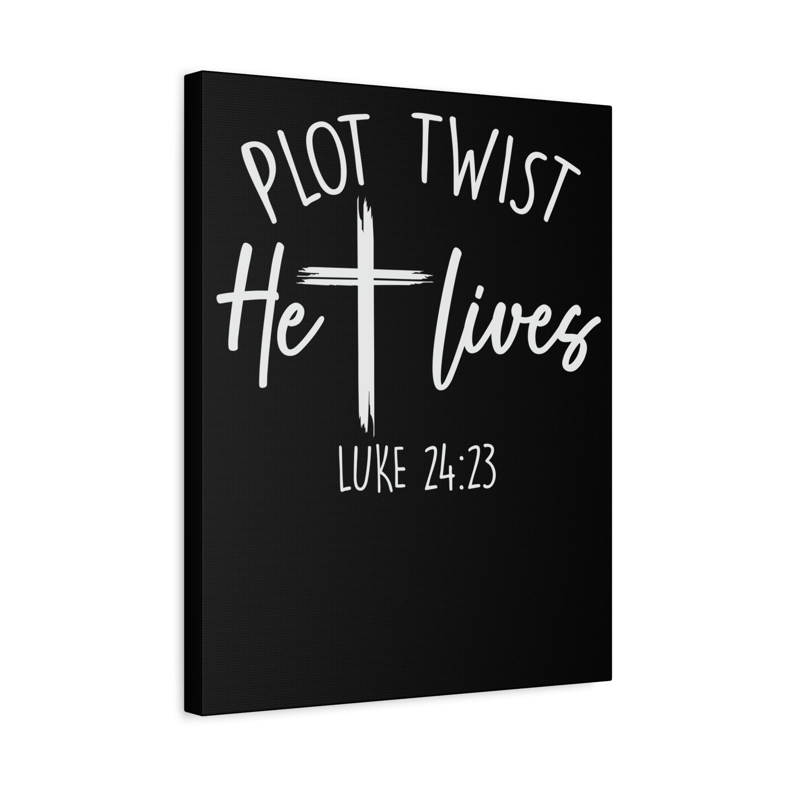Scripture Walls Luke 24:23 Plot Twist Bible Verse Canvas Christian Wall Art Ready to Hang Unframed-Express Your Love Gifts