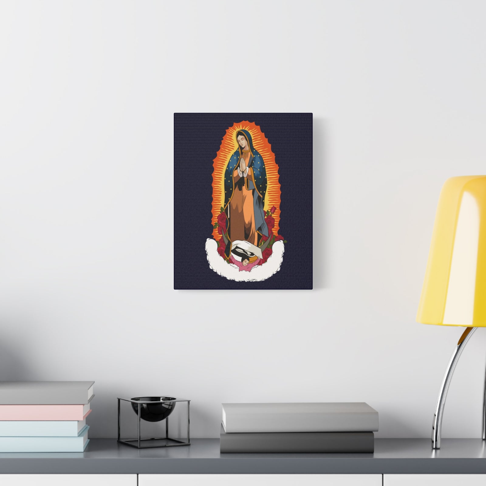 Our Lady of Guadalupe (Spanish: Nuestra Señora de Guadalupe ) Printed On Ready To Hang Stretched Canvas Wall Art-Express Your Love Gifts