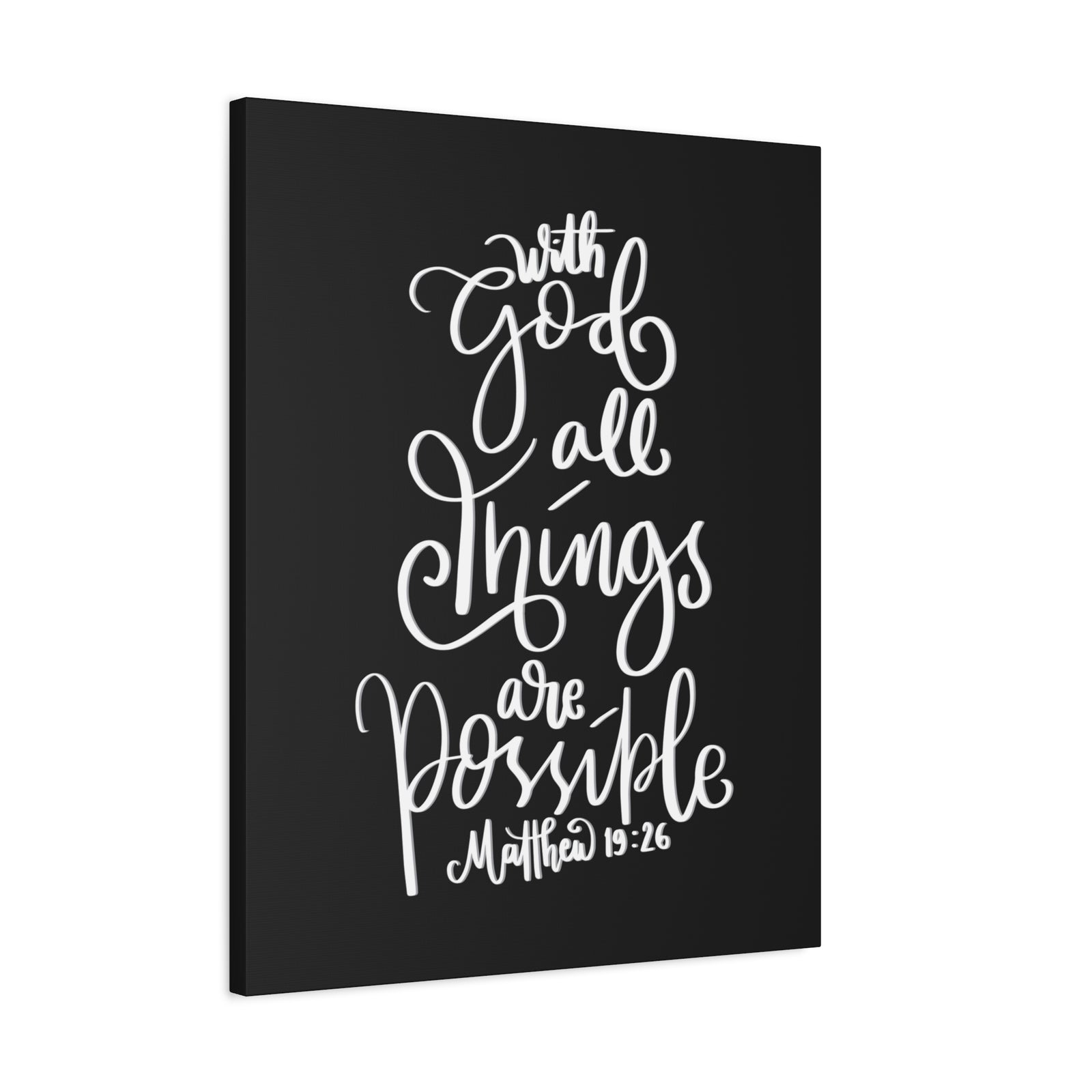 Scripture Walls All Things Are Possible Matthew 19:26 Bible Verse Canvas Christian Wall Art Ready to Hang-Express Your Love Gifts