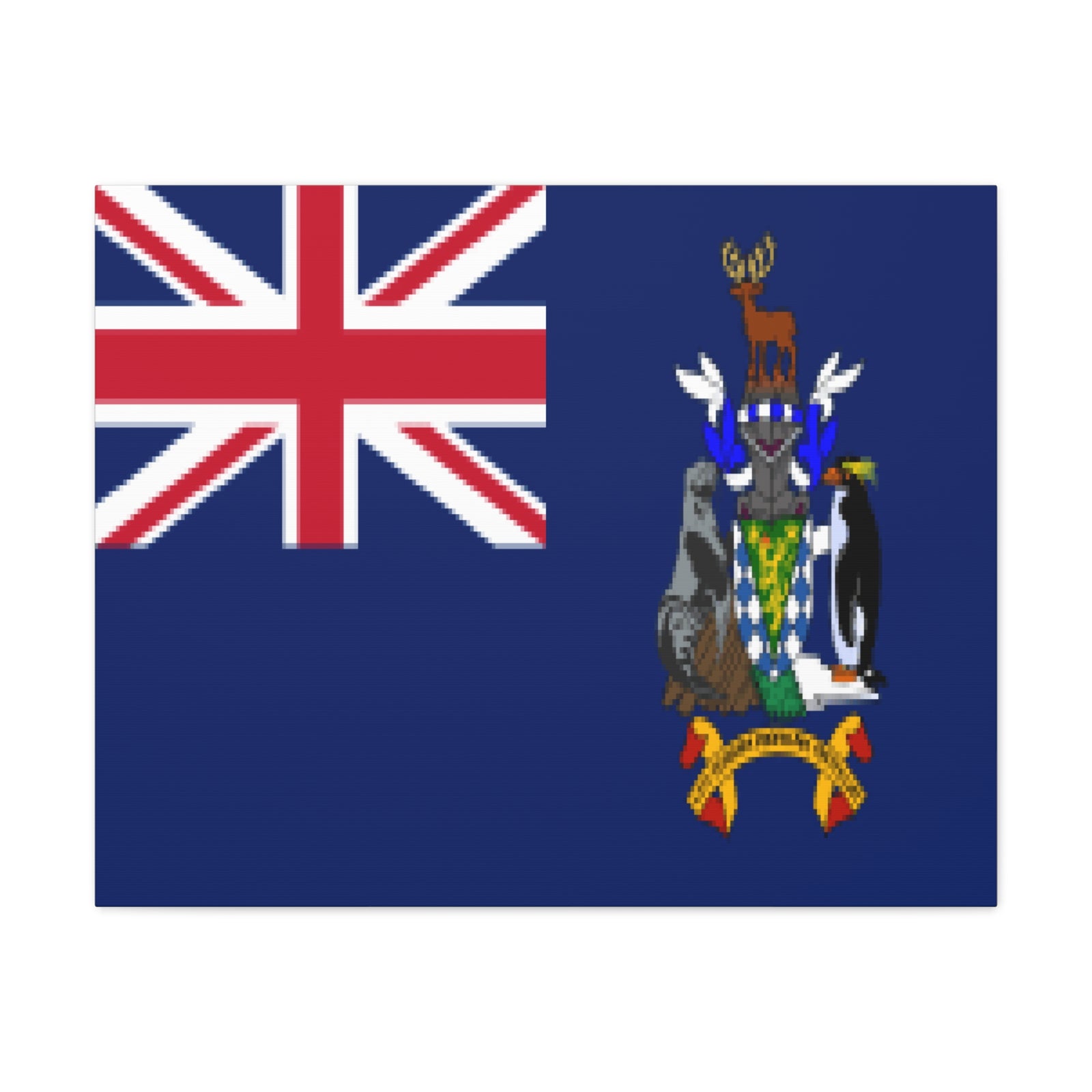 South Georgia Country Flag Canvas Vibrant Wall Art Unframed Home Decor-Express Your Love Gifts