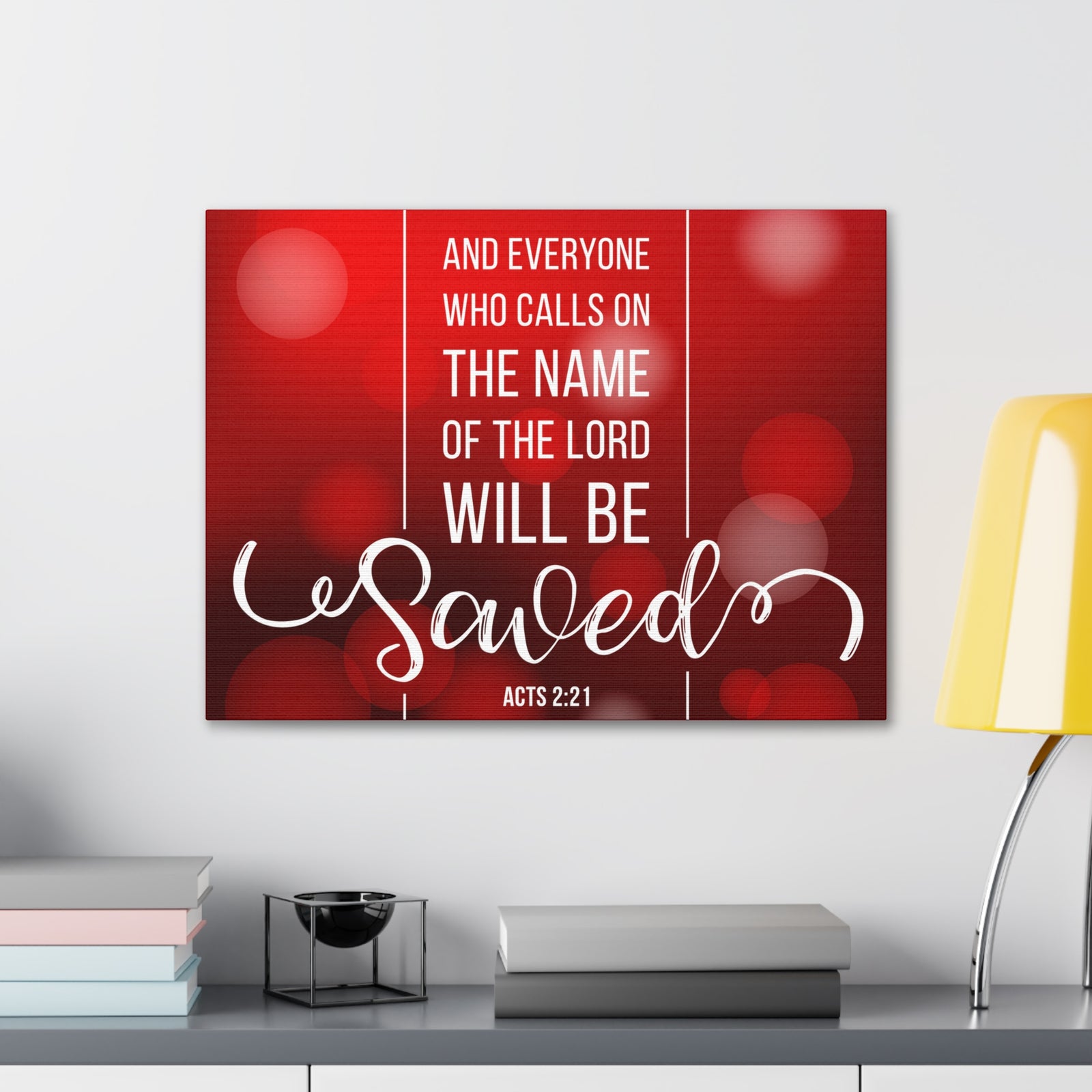 Scripture Canvas And Everyone Who Calls On Acts 2:21 Christian Wall Art Bible Verse Print Ready To Hang-Express Your Love Gifts