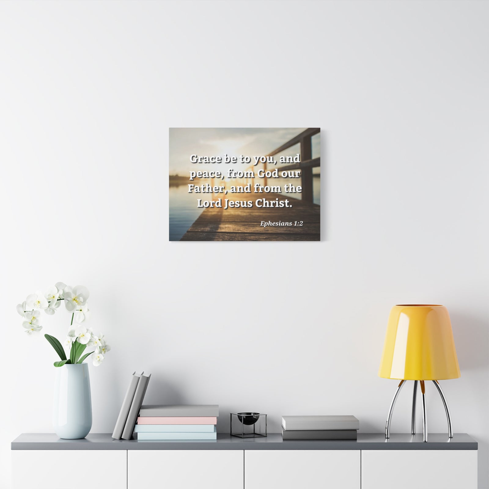 Scripture Walls Grace & Peace Ephesians 1:2 Bible Verse Canvas Christian Wall Art Ready to Hang-Express Your Love Gifts
