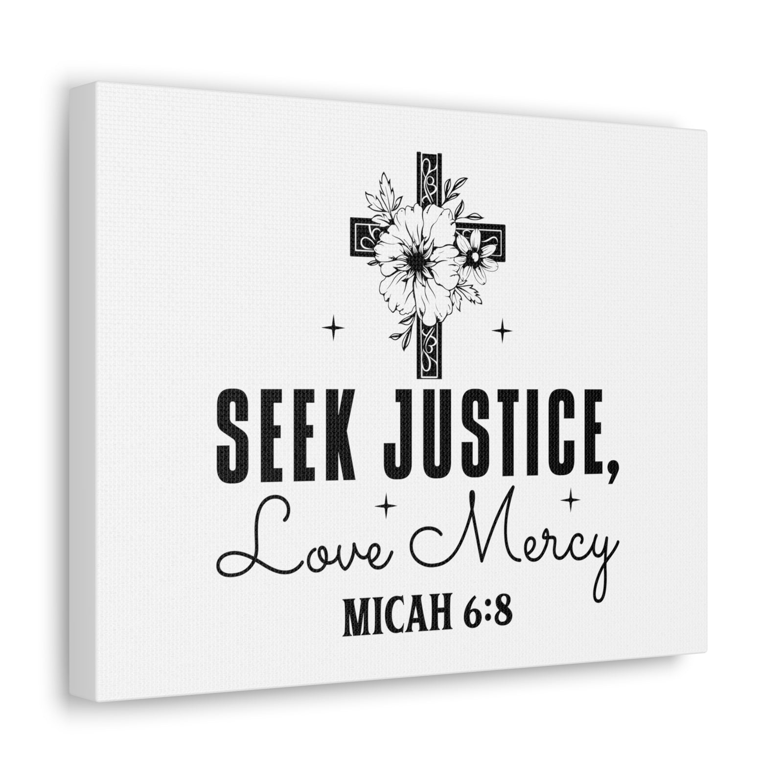 Scripture Walls Micah 6:8 Seek Justice Bible Verse Canvas Christian Wall Art Ready to Hang Unframed-Express Your Love Gifts