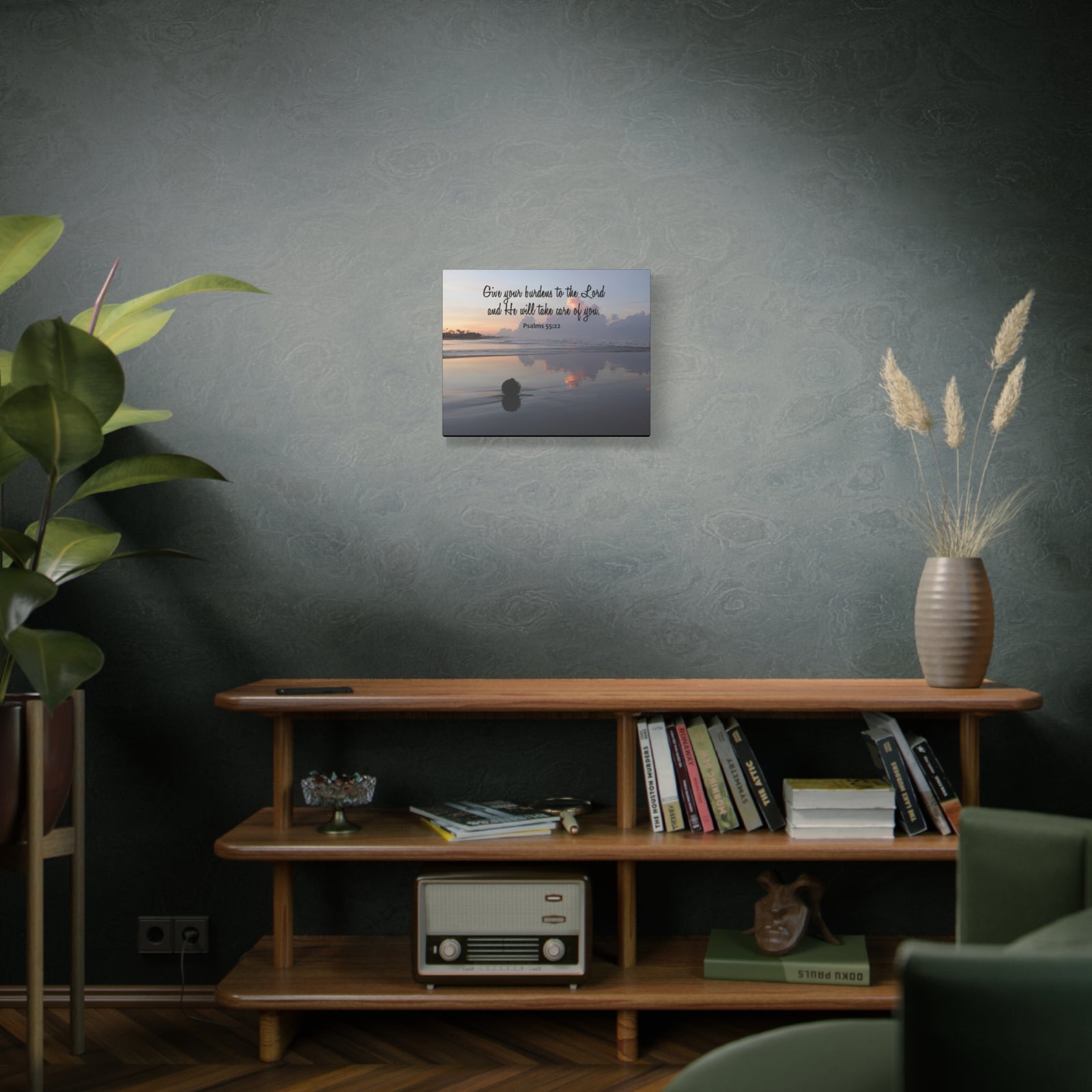 Scripture Walls Care Of You Psalms 55:22 Bible Verse Canvas Christian Wall Art Ready to Hang-Express Your Love Gifts