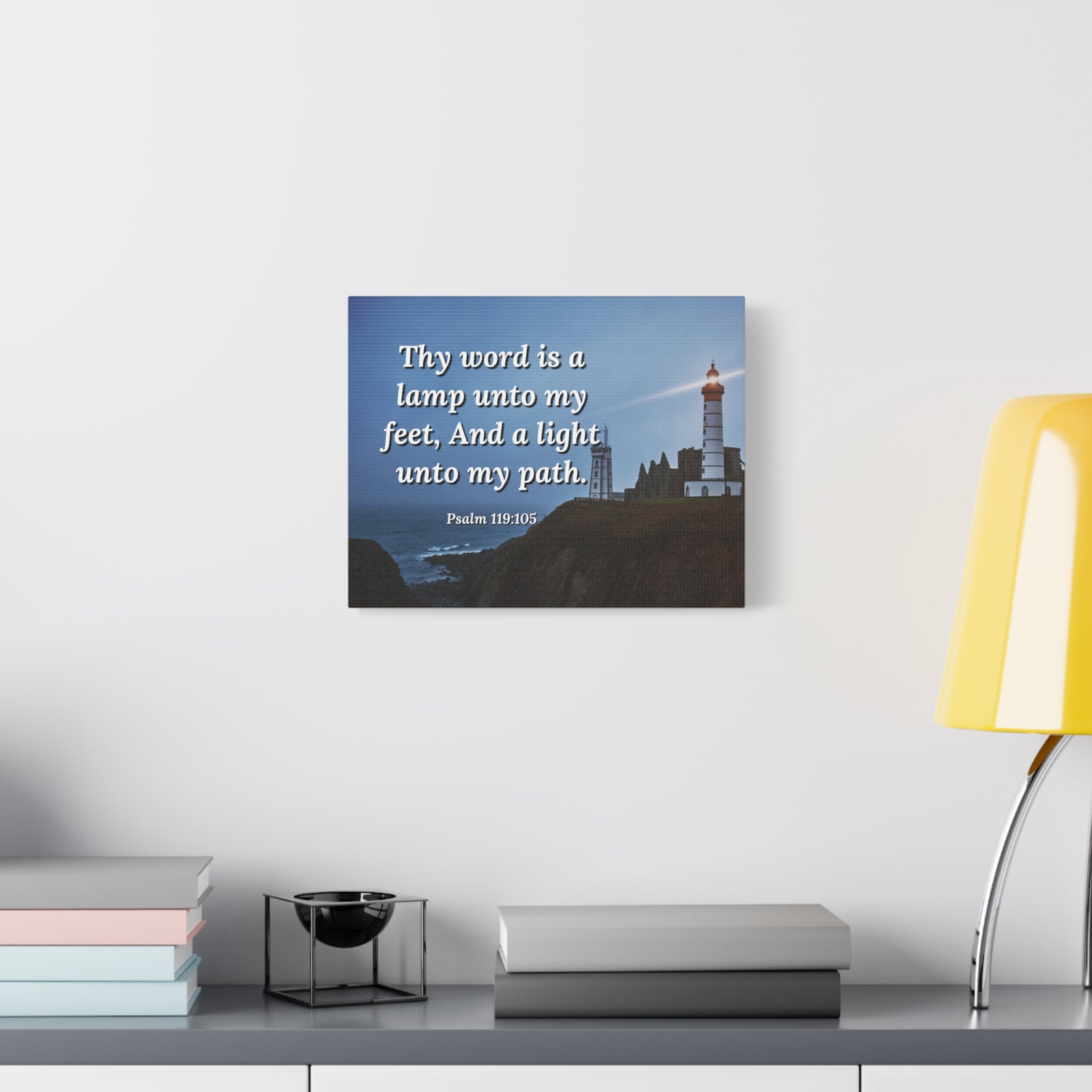 Scripture Walls A Lamp Unto My Feet Psalm 119:105 Bible Verse Canvas Christian Wall Art Ready to Hang-Express Your Love Gifts