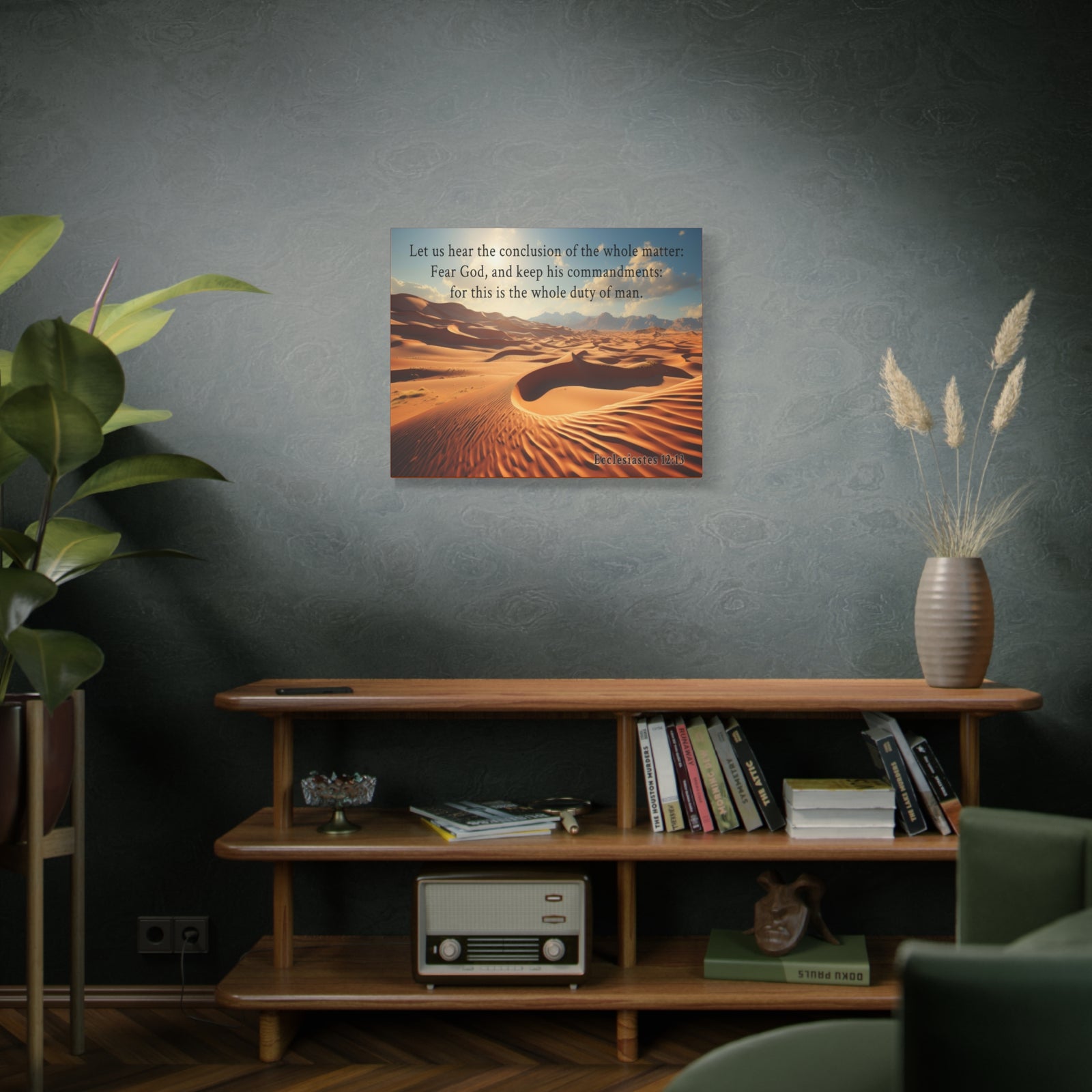 Scripture Walls Ecclesiastes 12:13 Desert Bible Verse Canvas Christian Wall Art Ready to Hang Unframed-Express Your Love Gifts