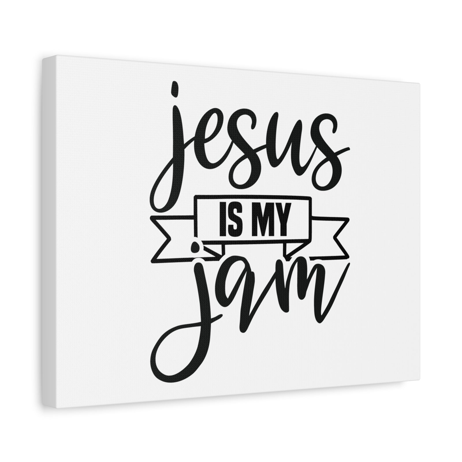 Scripture Canvas Jesus Is My Jam Psalm 27:12 Christian Wall Art Bible Verse Print Ready to Hang-Express Your Love Gifts