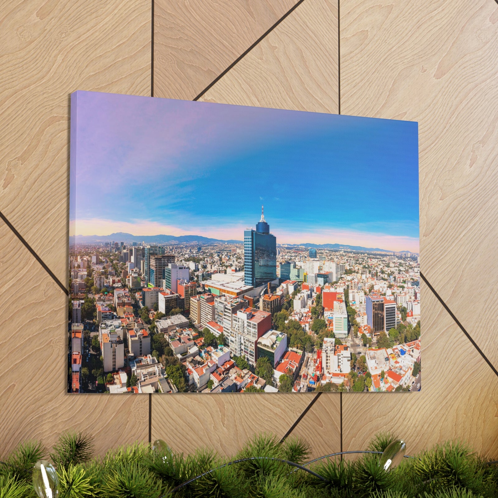 Mexico City Daytime Skyline Canvas Artwork High-Quality Breathtaking Stunning Cityscape for Home Decor Ready to Hang-Express Your Love Gifts