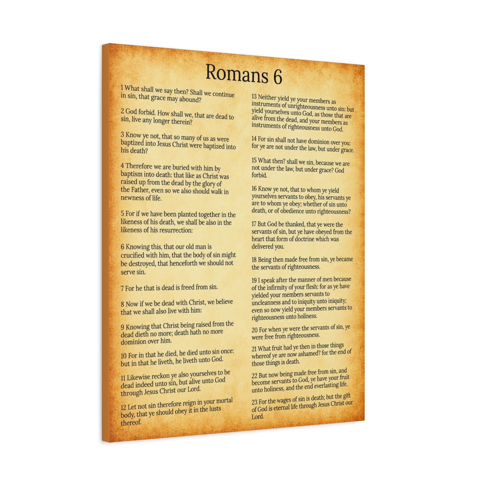 Scripture Walls Sanctification Gol Roman 6 Christian Wall Art Print Ready to Hang Unframed-Express Your Love Gifts